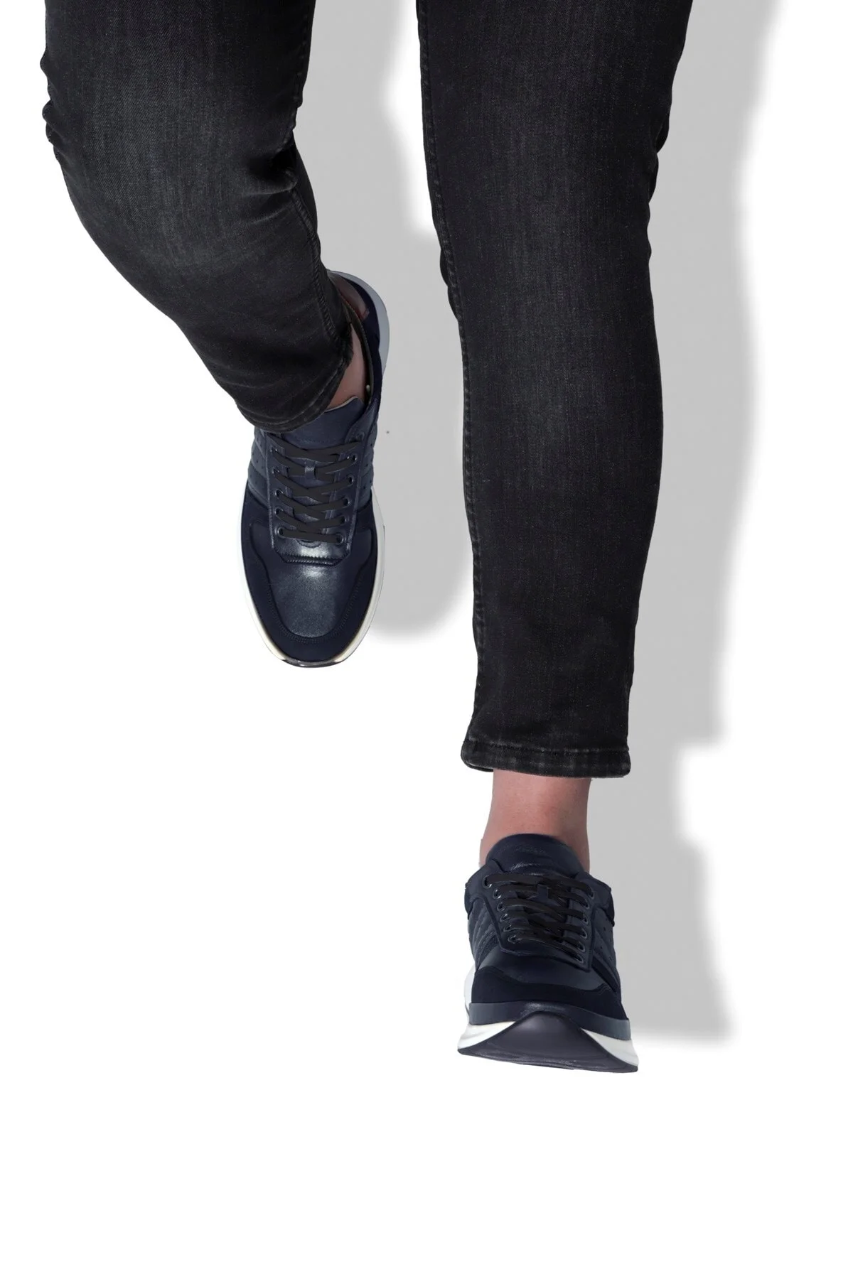 High Hakiki Deri Erkek Sneaker Ayakkabı, Low Top Sneaker, Hakiki Deri Sneaker - Ducavelli Görsel 7
