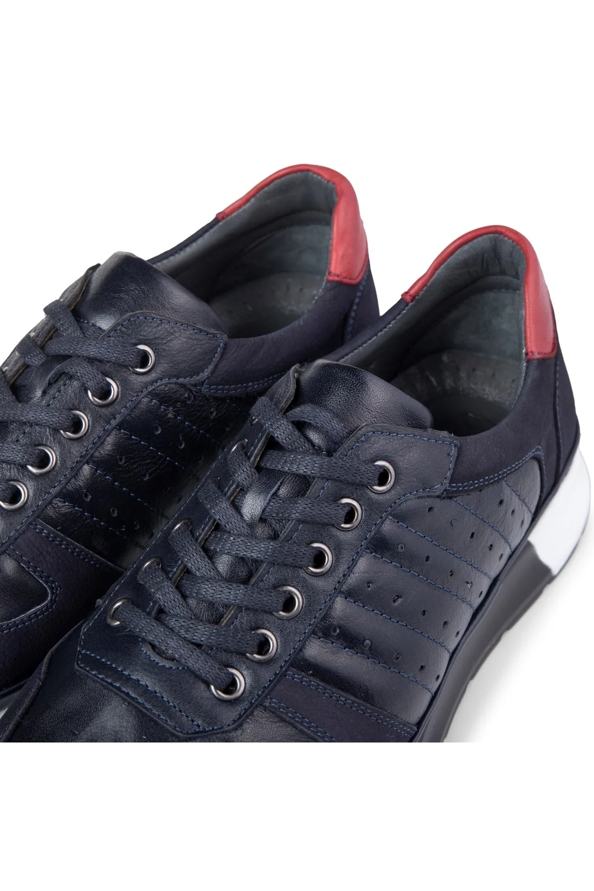 High Hakiki Deri Erkek Sneaker Ayakkabı, Low Top Sneaker, Hakiki Deri Sneaker - Ducavelli Görsel 4