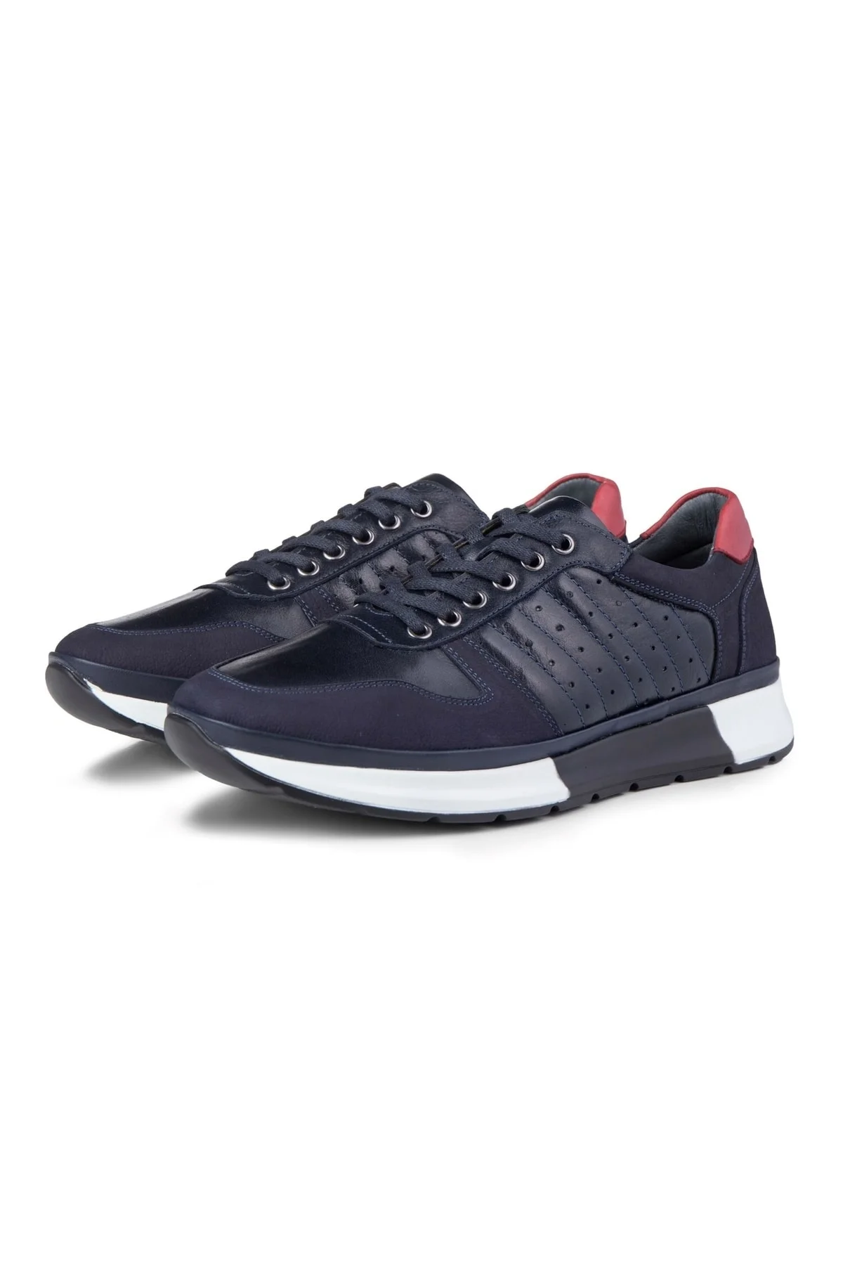 High Hakiki Deri Erkek Sneaker Ayakkabı, Low Top Sneaker, Hakiki Deri Sneaker - Ducavelli Görsel 2