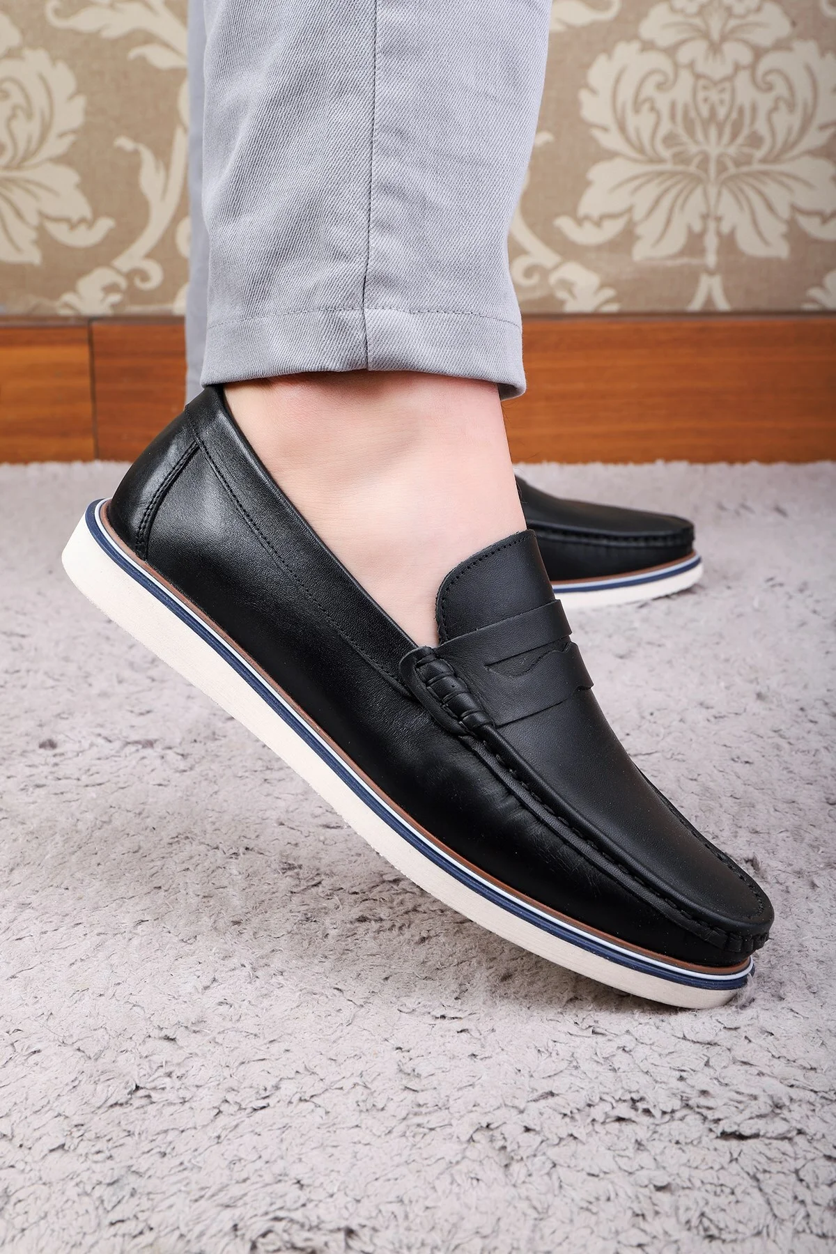 Vittoria Hakiki Deri Erkek Günlük Ayakkabı Loafer Ayakkabı - Ducavelli Görsel 6