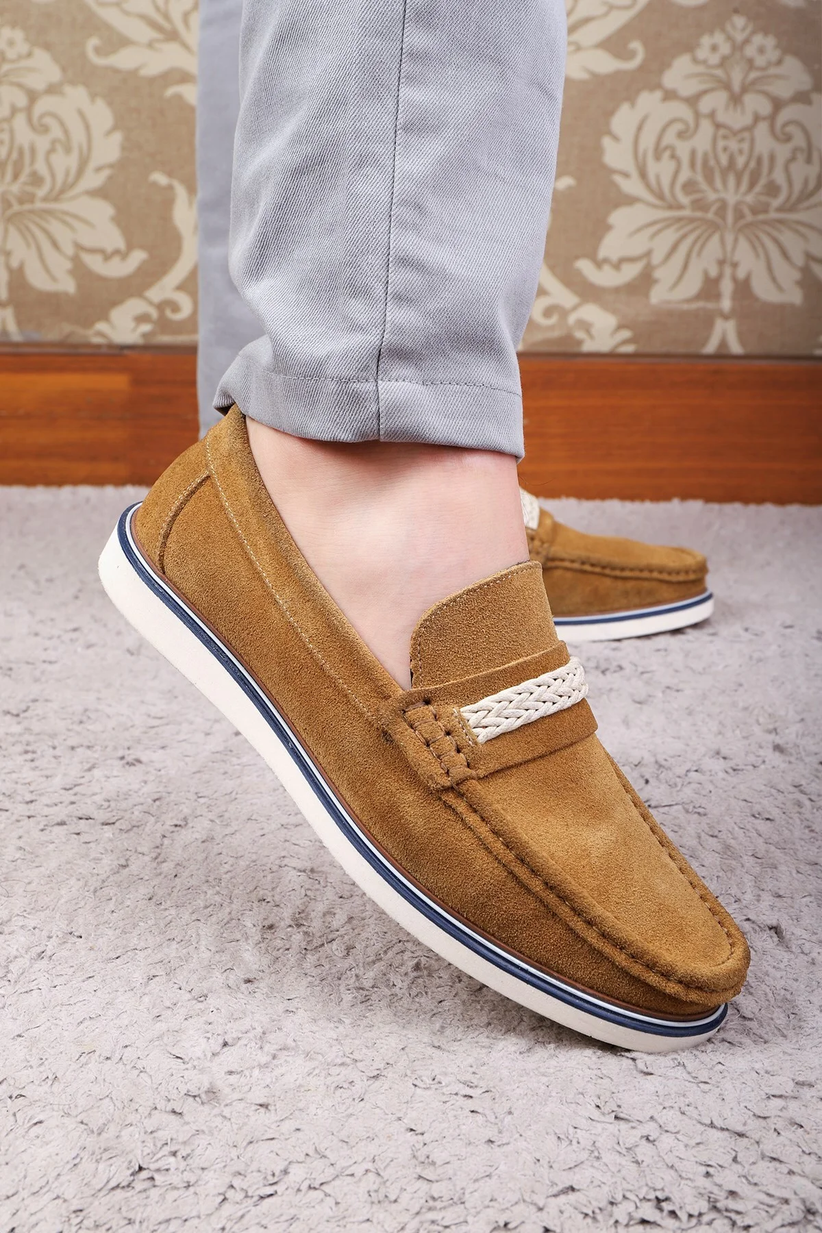 Trapani Hakiki Deri Süet Erkek Günlük Ayakkabı Loafer Ayakkabı - Ducavelli Görsel 6