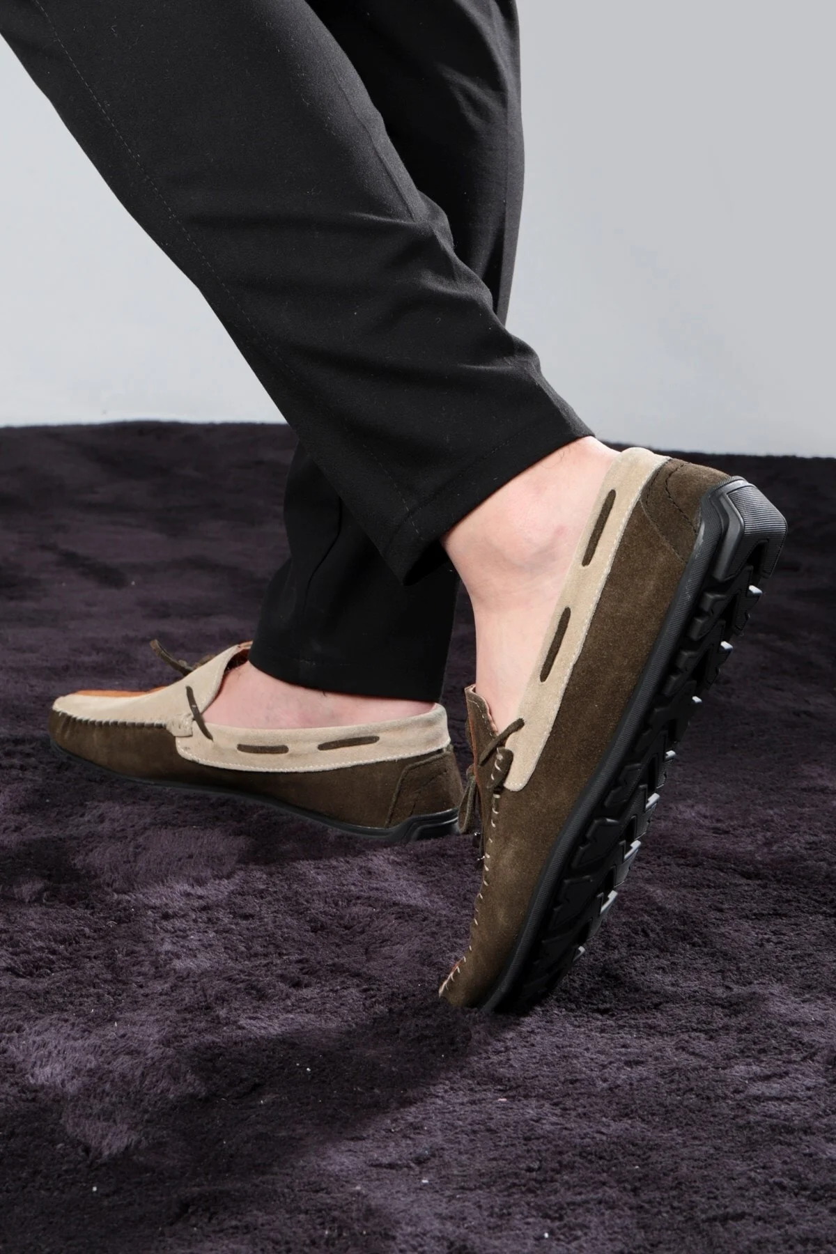 Colore Hakiki Deri Erkek Günlük Ayakkabı, Loafer Ayakkabı, Hafif Ayakkabı, Süet Loafer - Ducavelli Görsel 7