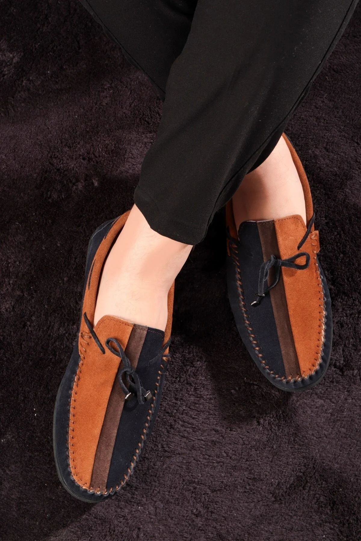Colore Hakiki Deri Erkek Günlük Ayakkabı, Loafer Ayakkabı, Hafif Ayakkabı, Süet Loafer