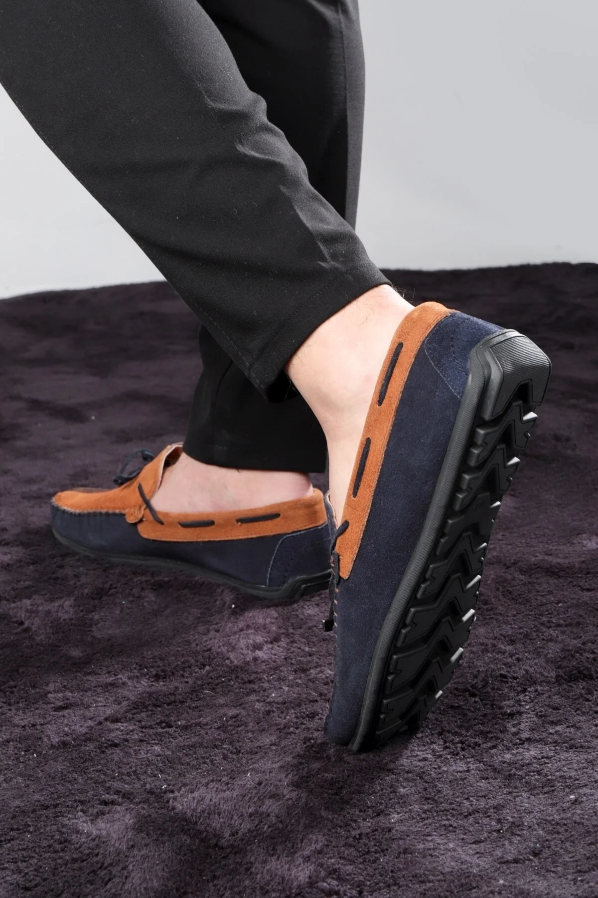 Colore Hakiki Deri Erkek Günlük Ayakkabı, Loafer Ayakkabı, Hafif Ayakkabı, Süet Loafer - Ducavelli Görsel 7