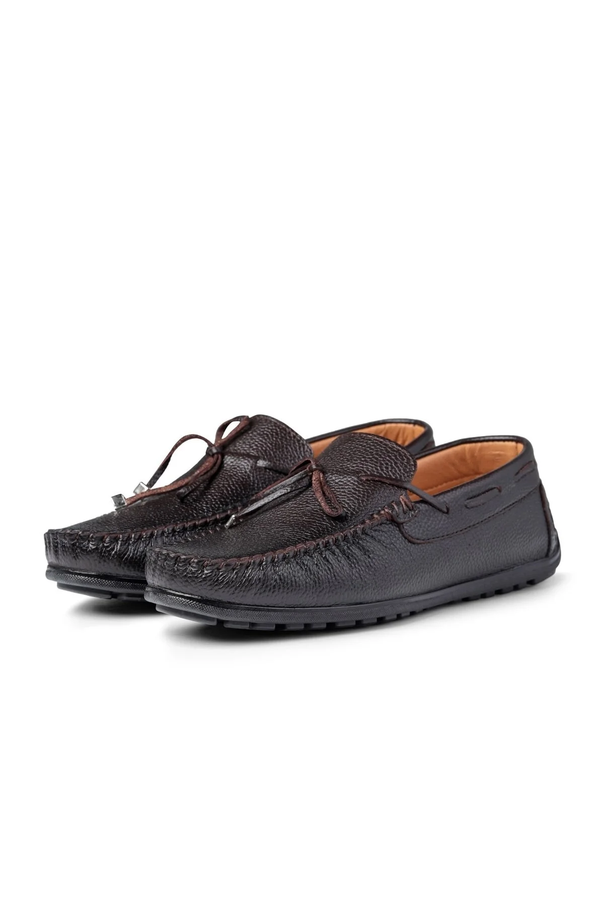 Borde Hakiki Deri Erkek Günlük Ayakkabı, Loafer Ayakkabı, Hafif Ayakkabı - Ducavelli Görsel 2