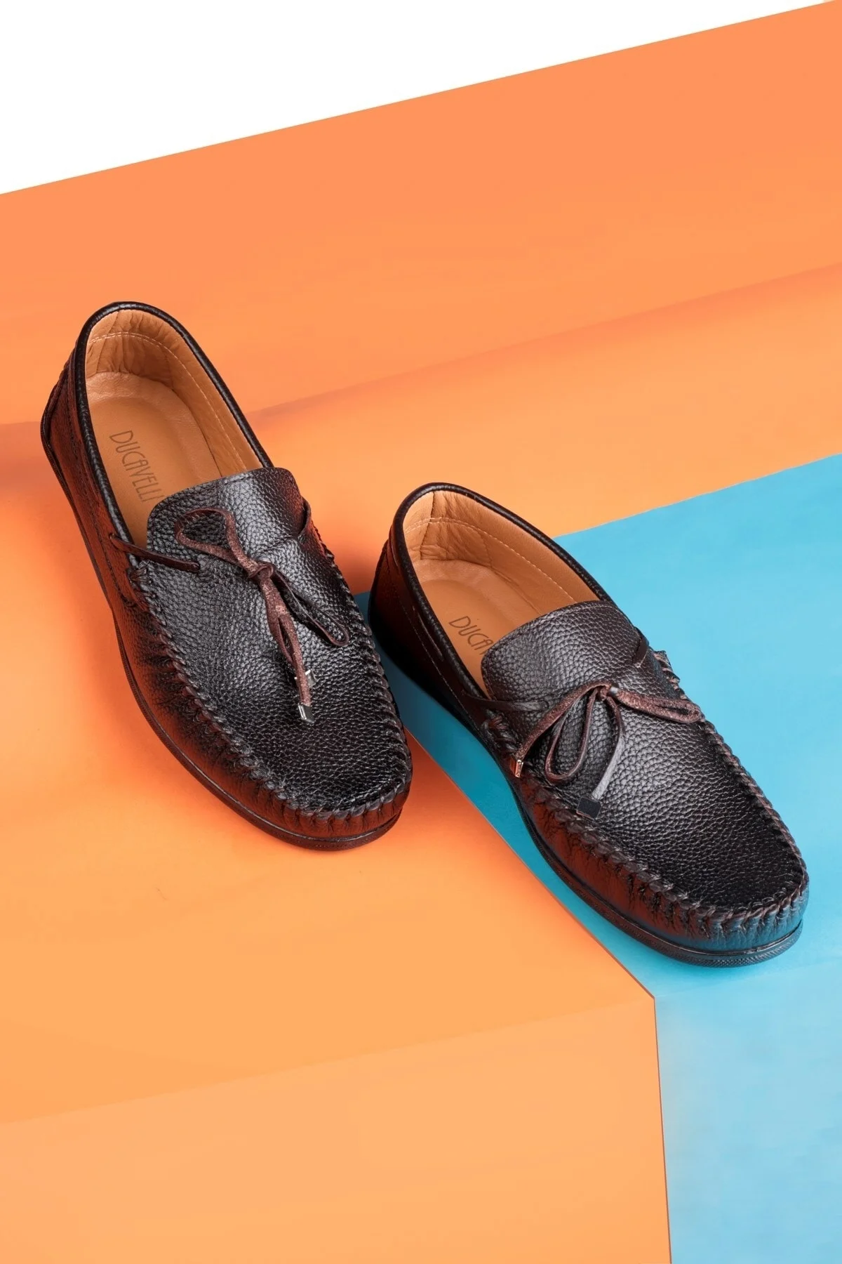 Borde Hakiki Deri Erkek Günlük Ayakkabı, Loafer Ayakkabı, Hafif Ayakkabı - Ducavelli Görsel 5