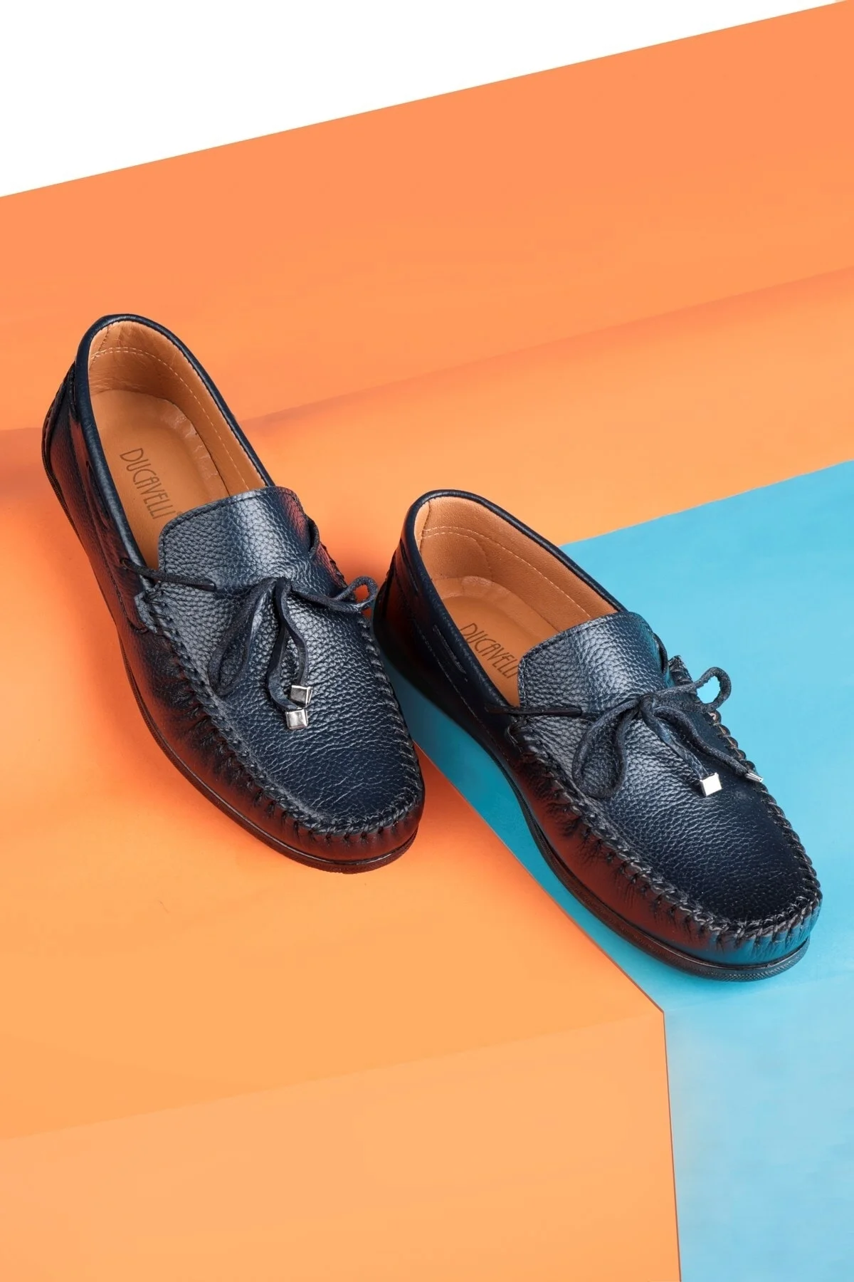 Borde Hakiki Deri Erkek Günlük Ayakkabı, Loafer Ayakkabı, Hafif Ayakkabı - Ducavelli Görsel 6