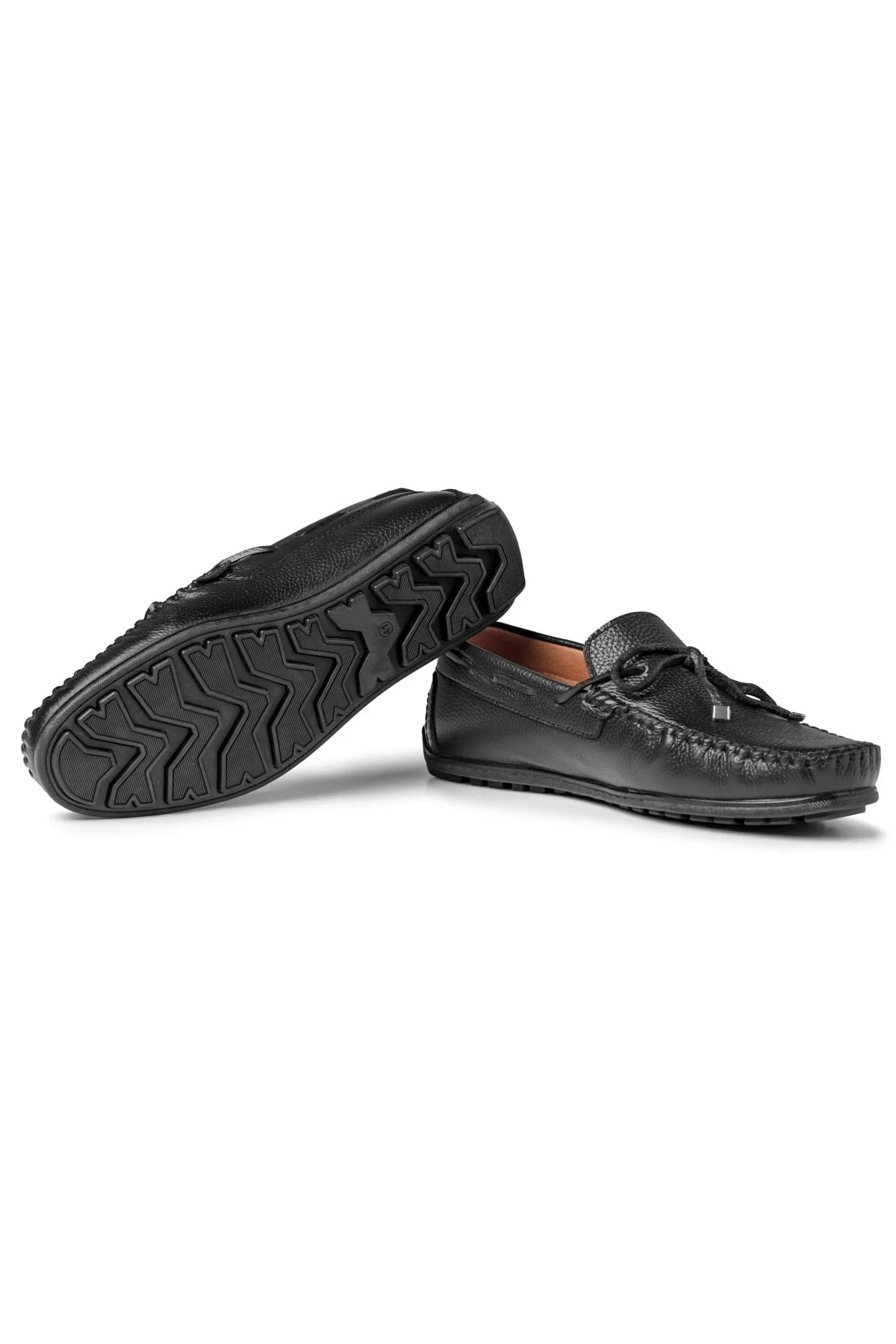 Borde Hakiki Deri Erkek Günlük Ayakkabı, Loafer Ayakkabı, Hafif Ayakkabı - Ducavelli Görsel 3