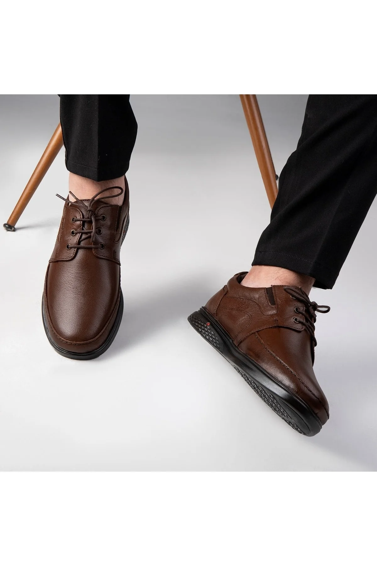String Hakiki Deri Comfort Ortopedik Erkek Günlük Ayakkabı, Baba Ayakkabısı, Ortopedik Ayakkabı - Ducavelli Görsel 4
