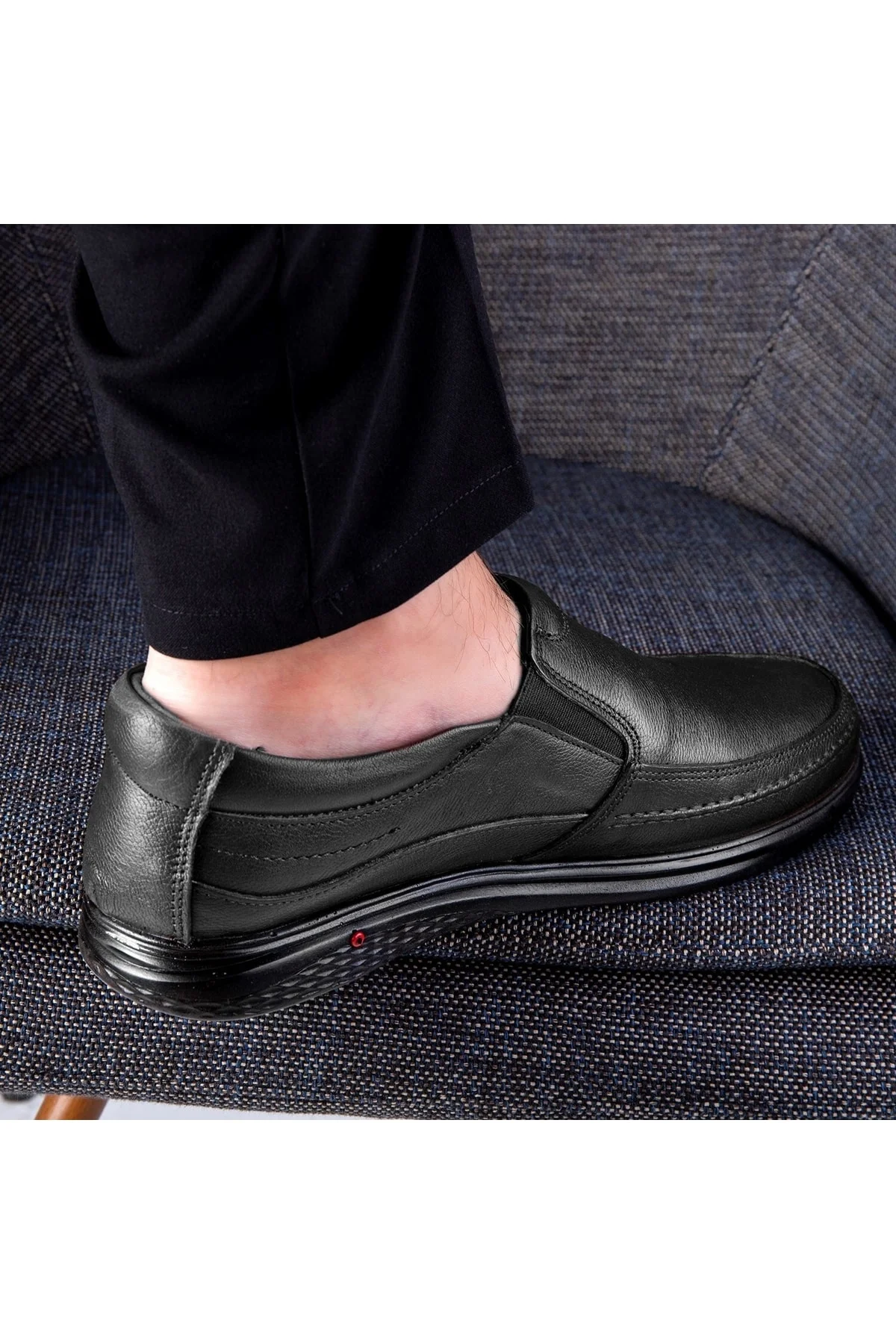Cushy Hakiki Deri Comfort Ortopedik Erkek Günlük Ayakkabı, Baba Ayakkabısı, Ortopedik Ayakkabı - Ducavelli Görsel 5