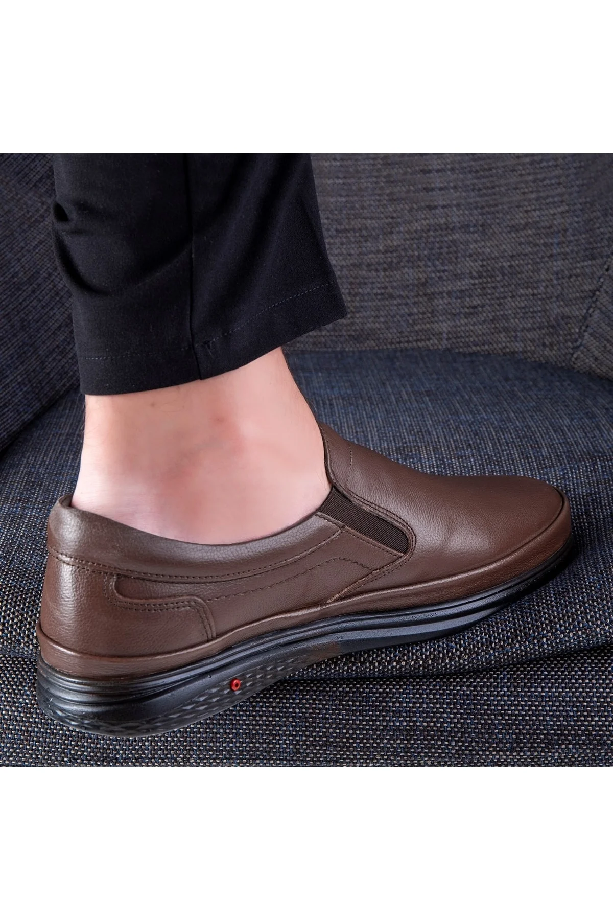 Murih Hakiki Deri Comfort Ortopedik Erkek Günlük Ayakkabı, Baba Ayakkabısı, Ortopedik Ayakkabı - Ducavelli Görsel 5