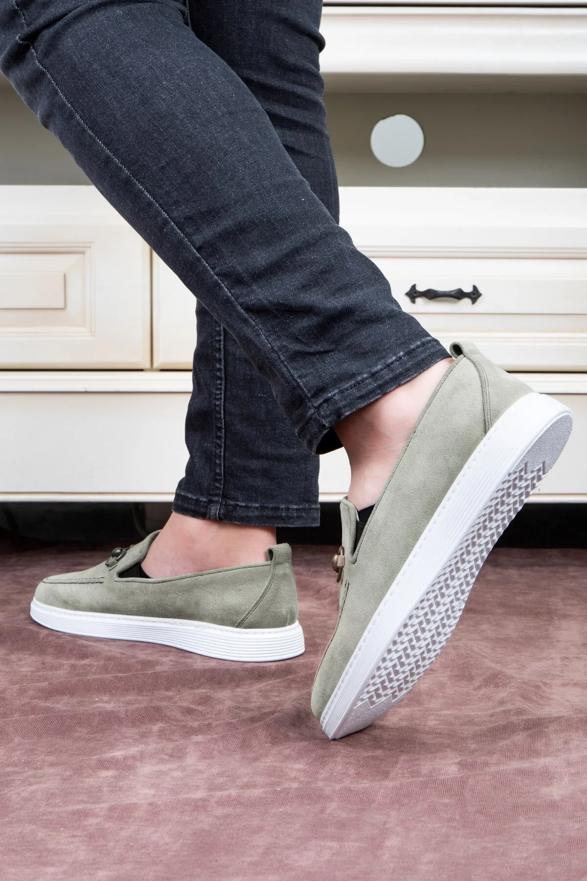 Ritzy Hakiki Deri Süet Erkek Günlük Ayakkabı, Loafer Ayakkabı - Ducavelli Görsel 8