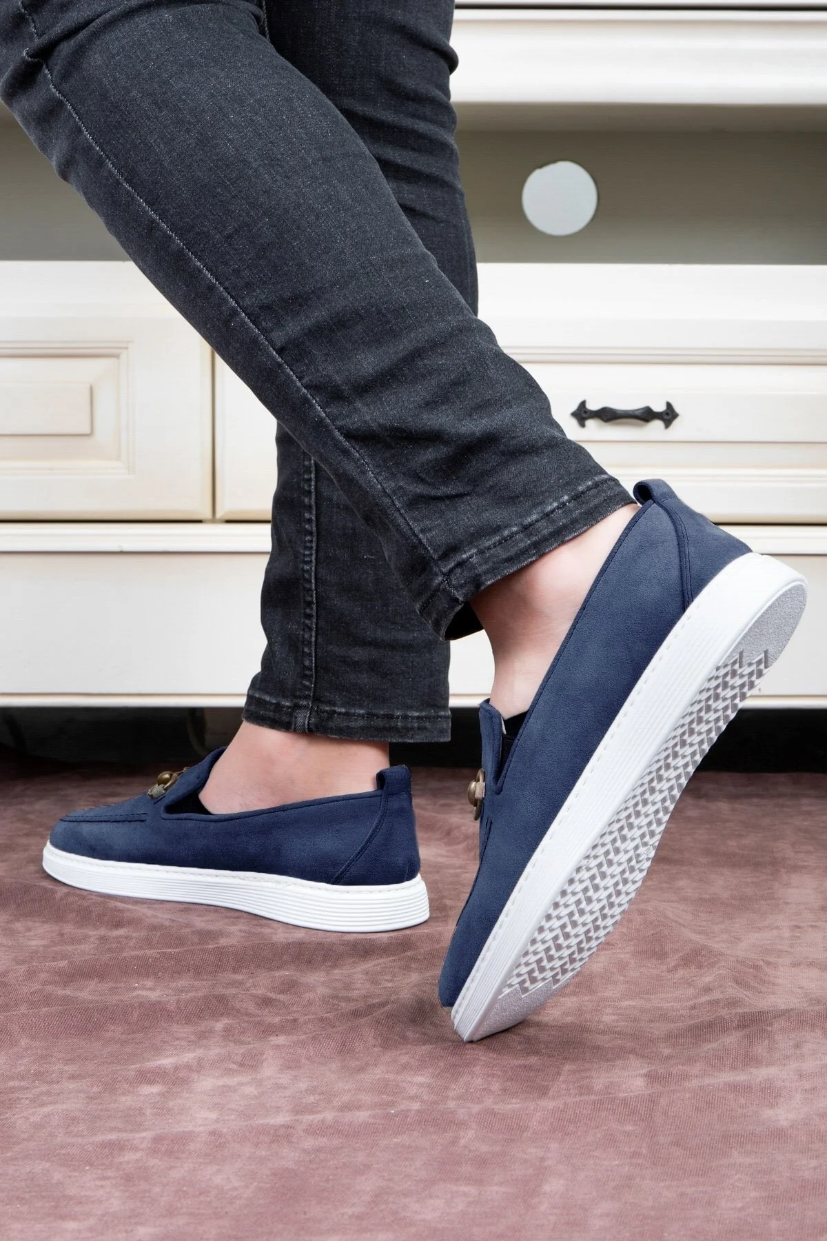 Ritzy Hakiki Deri Süet Erkek Günlük Ayakkabı, Loafer Ayakkabı - Ducavelli Görsel 7