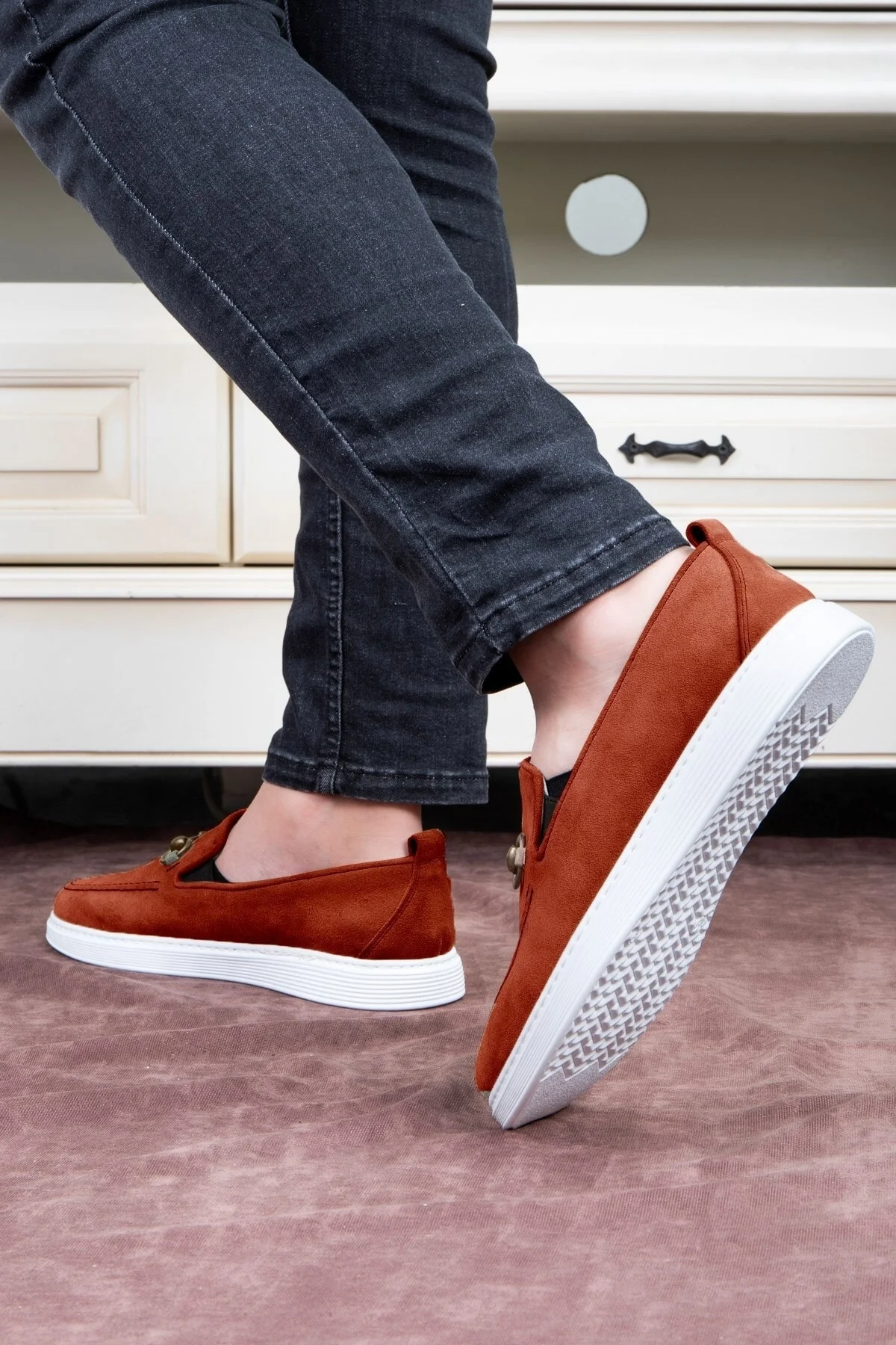 Ritzy Hakiki Deri Süet Erkek Günlük Ayakkabı, Loafer Ayakkabı - Ducavelli Görsel 7