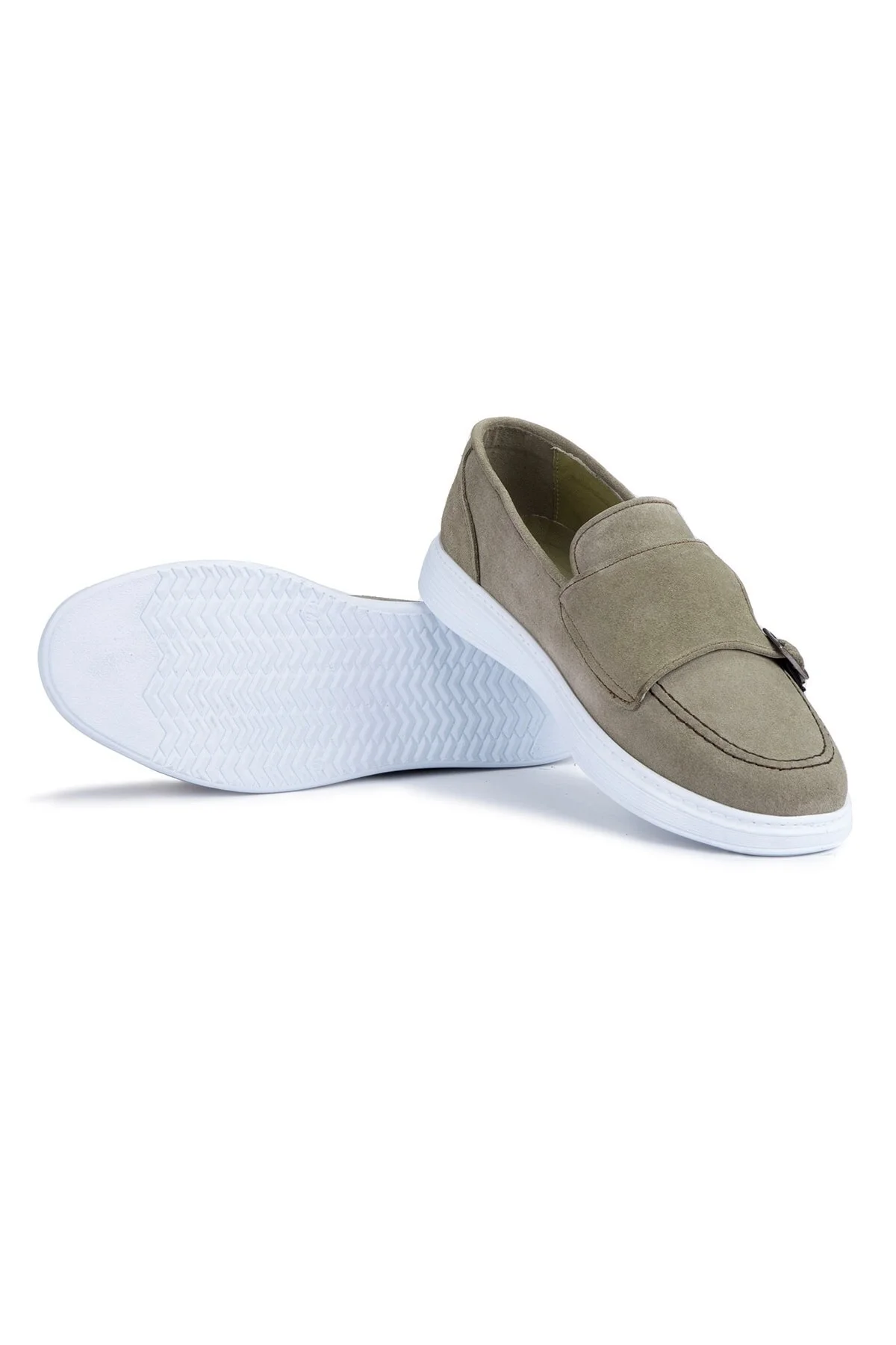 Airy Hakiki Deri Süet Erkek Günlük Ayakkabı, Süet Loafer Ayakkabı, Yazlık Ayakkabı Kum Beji - Ducavelli Görsel 3