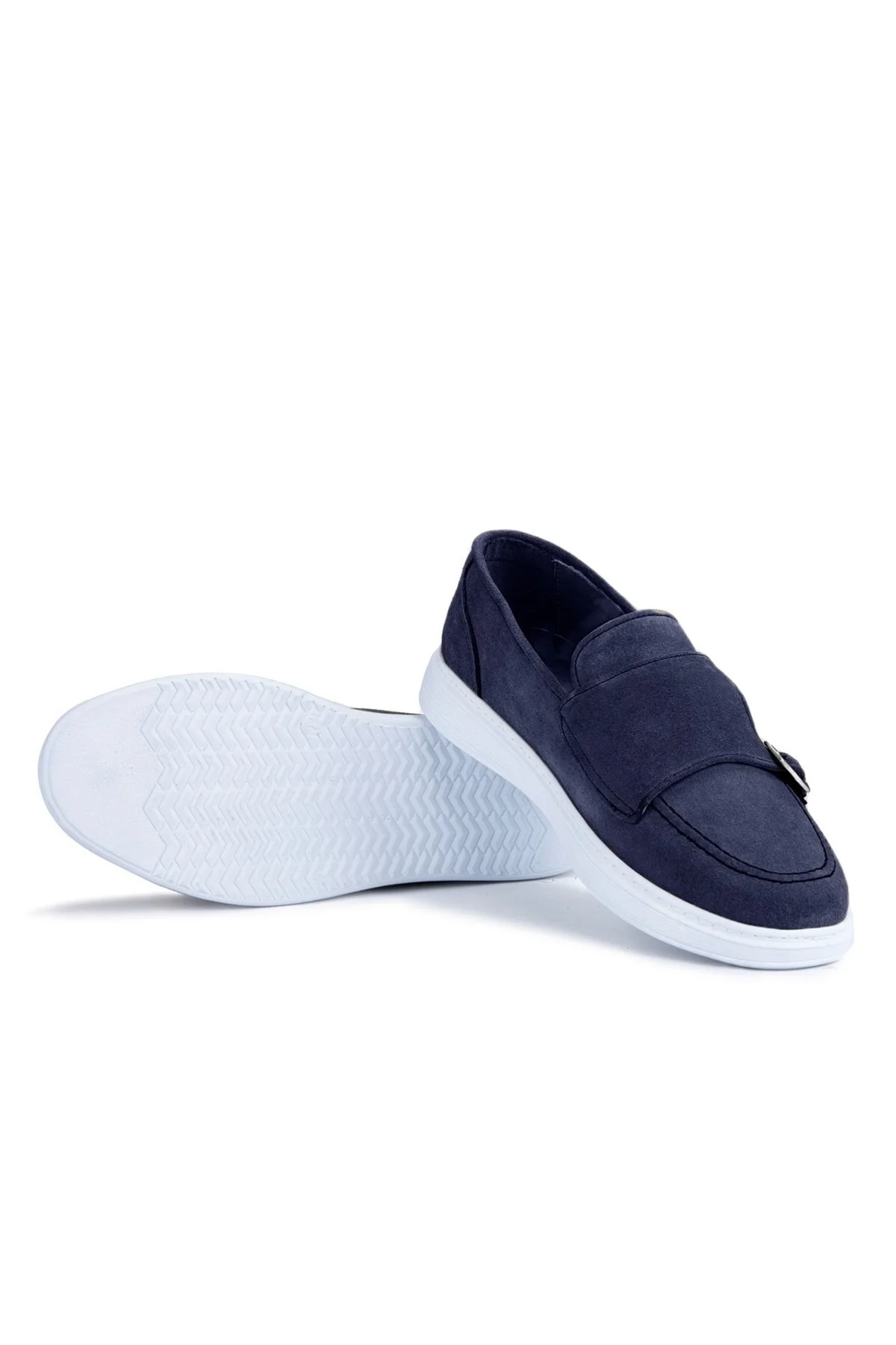 Airy Hakiki Deri Süet Erkek Günlük Ayakkabı, Süet Loafer Ayakkabı, Yazlık Ayakkabı Lacivert - Ducavelli Görsel 3