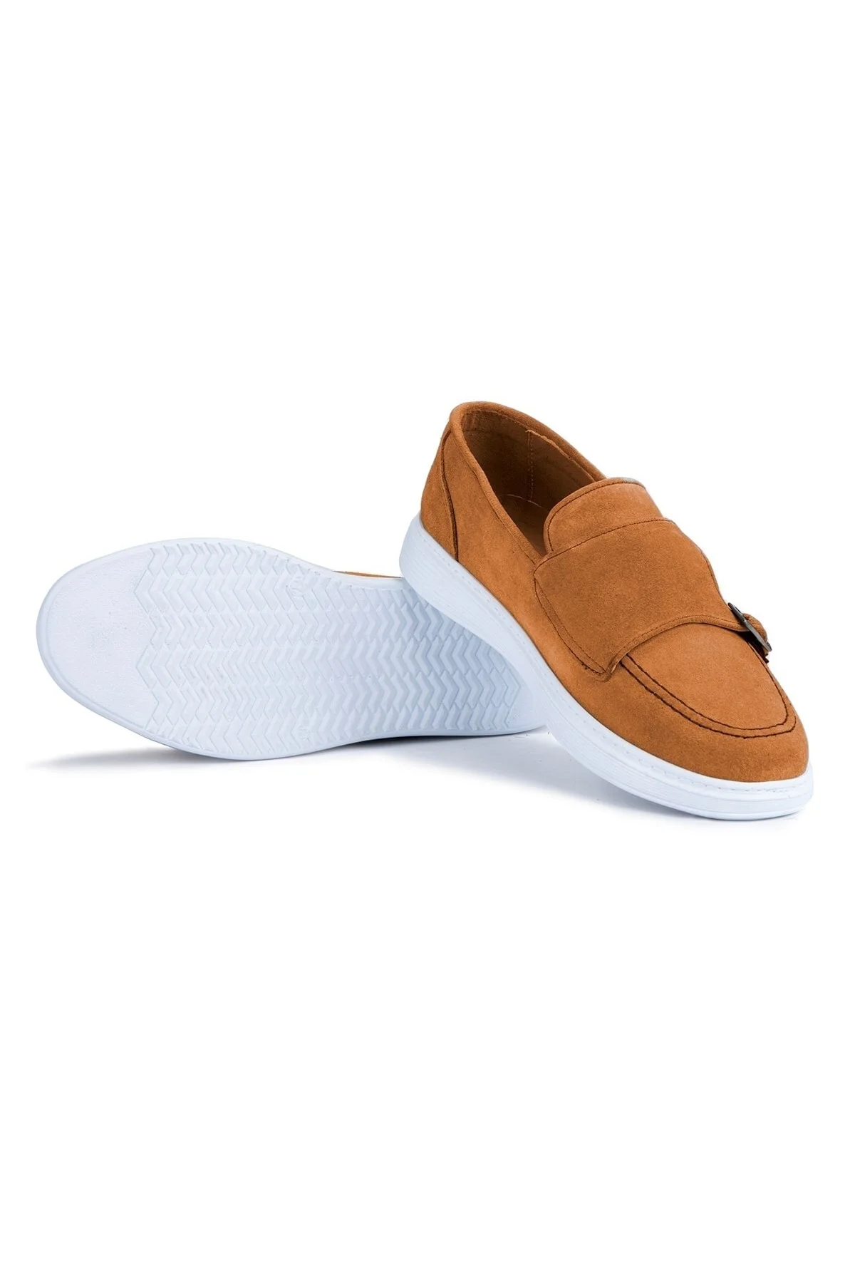 Airy Hakiki Deri Süet Erkek Günlük Ayakkabı, Süet Loafer Ayakkabı, Yazlık Ayakkabı Taba - Ducavelli Görsel 3