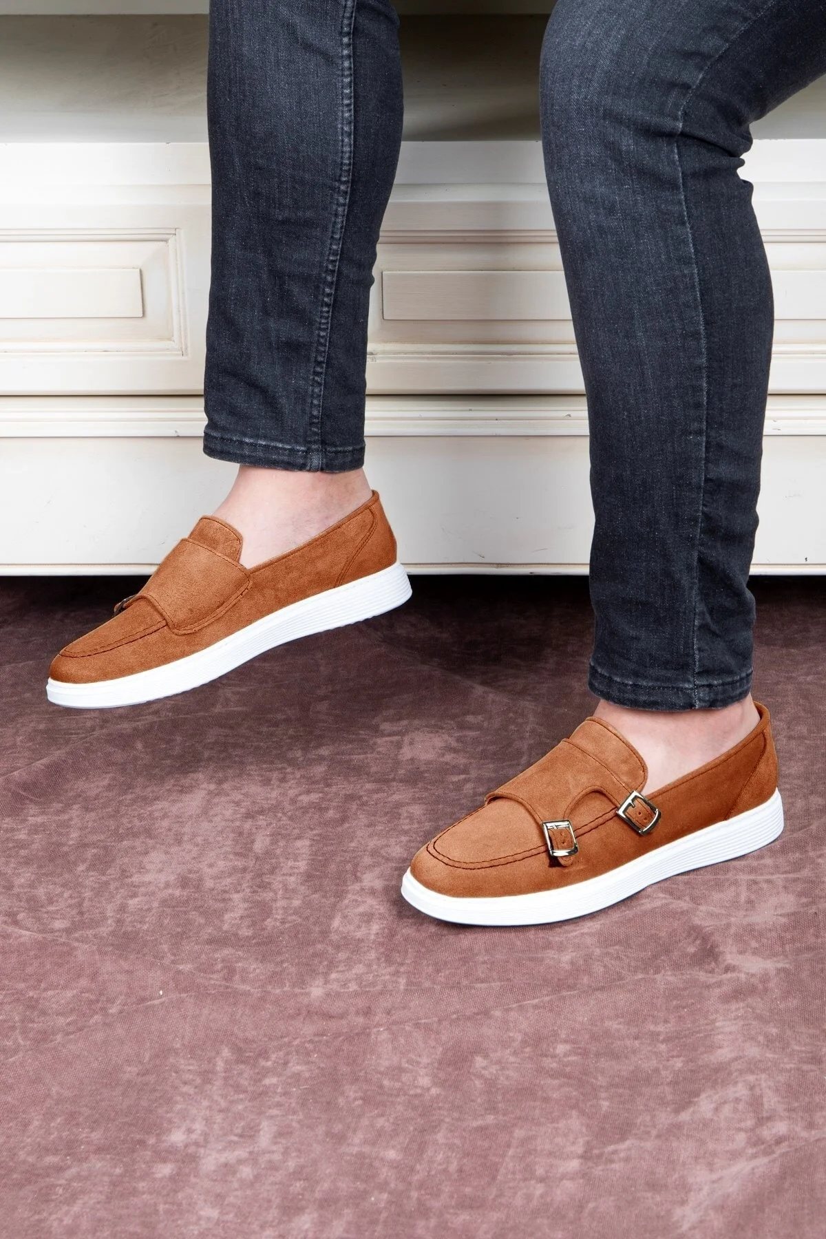 Airy Hakiki Deri Süet Erkek Günlük Ayakkabı, Süet Loafer Ayakkabı, Yazlık Ayakkabı Taba - Ducavelli Görsel 6