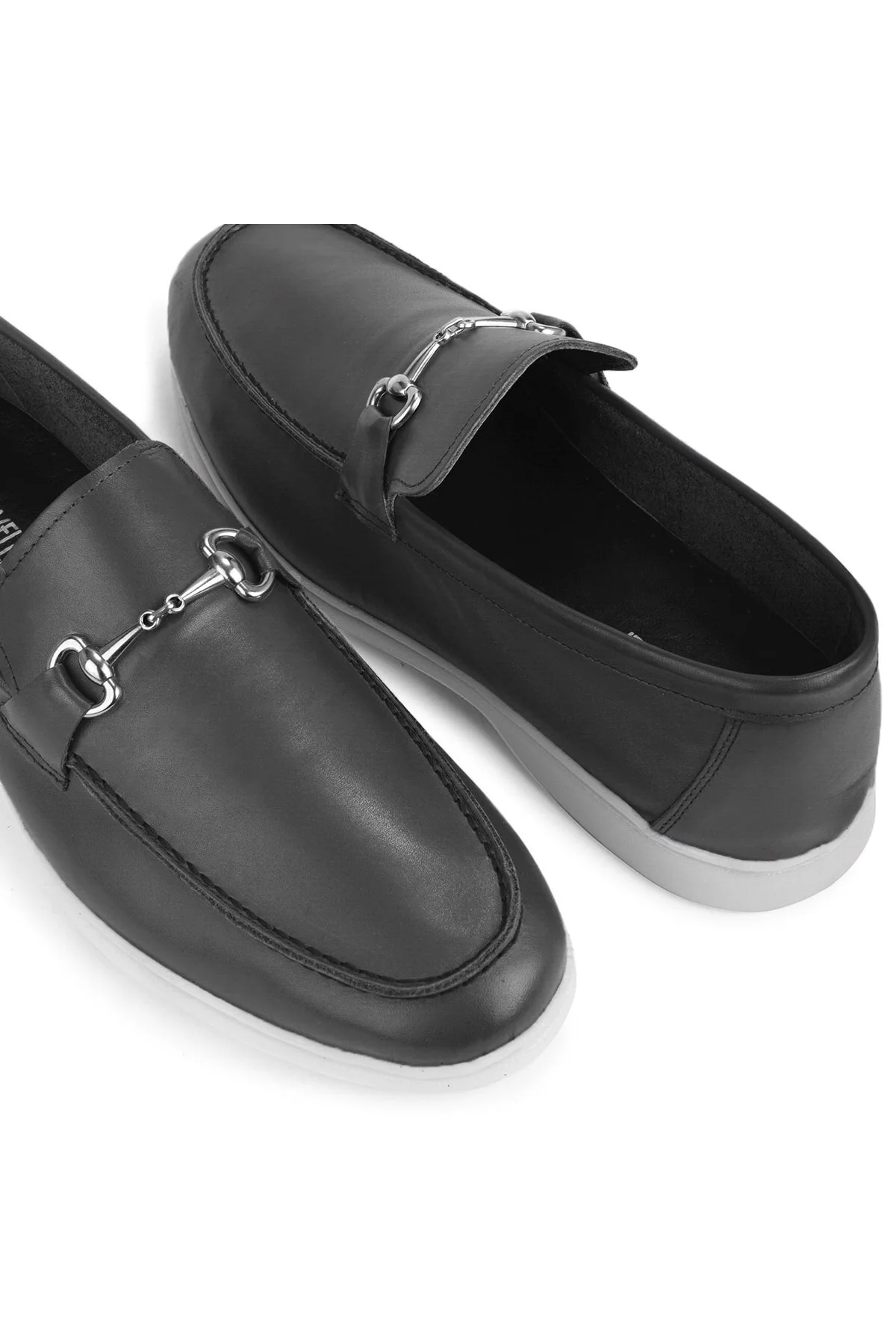 Voyant Hakiki Deri Erkek Günlük Ayakkabı Loafer Ayakkabı Siyah - Ducavelli Görsel 3