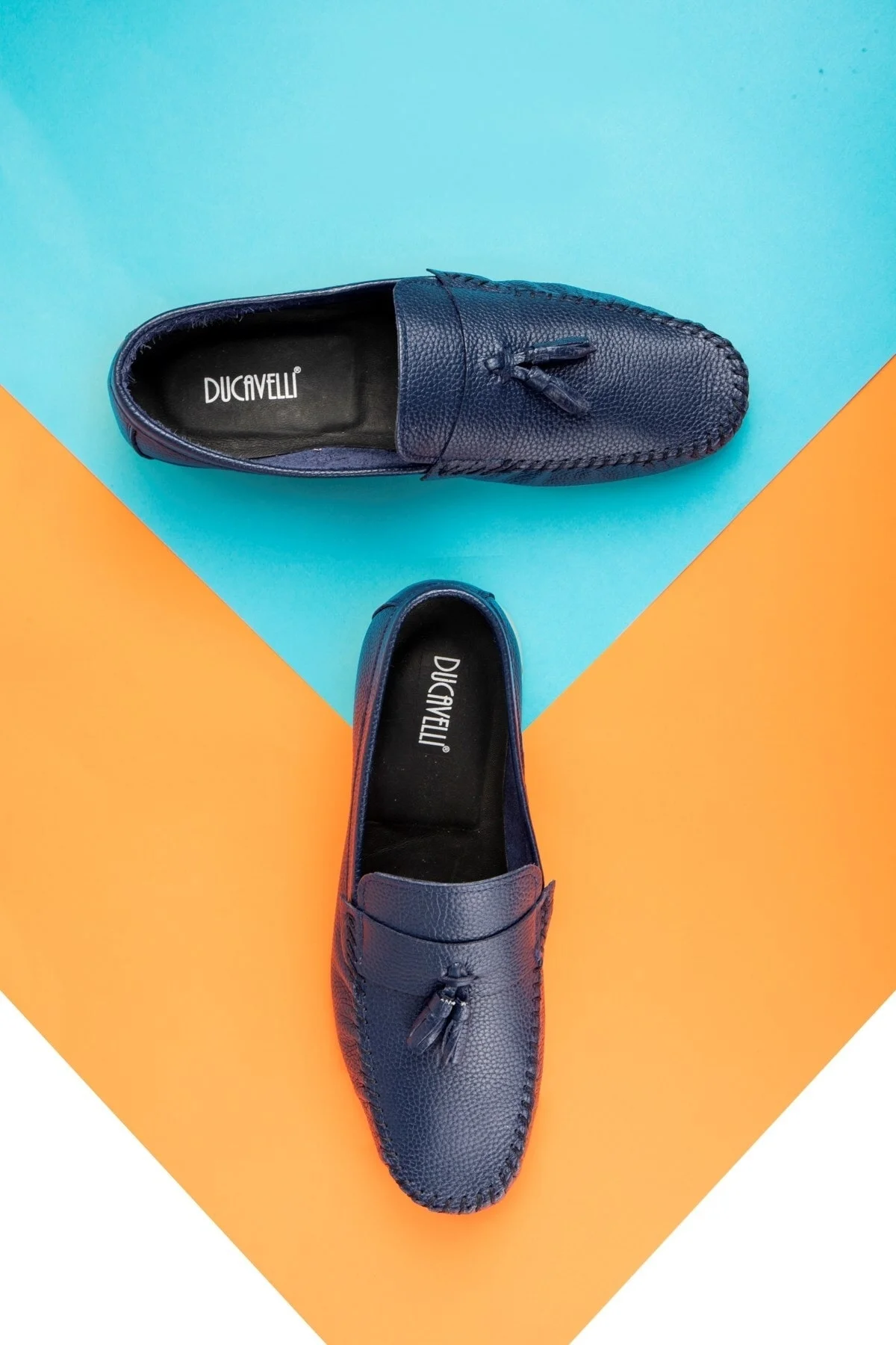 Noble Hakiki Deri Erkek Günlük Ayakkabı, Rok Loafer Ayakkabı Lacivert - Ducavelli Görsel 6