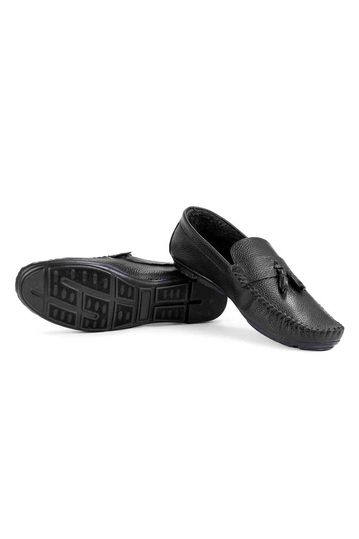Noble Hakiki Deri Erkek Günlük Ayakkabı, Rok Loafer Ayakkabı Siyah - Ducavelli Görsel 2