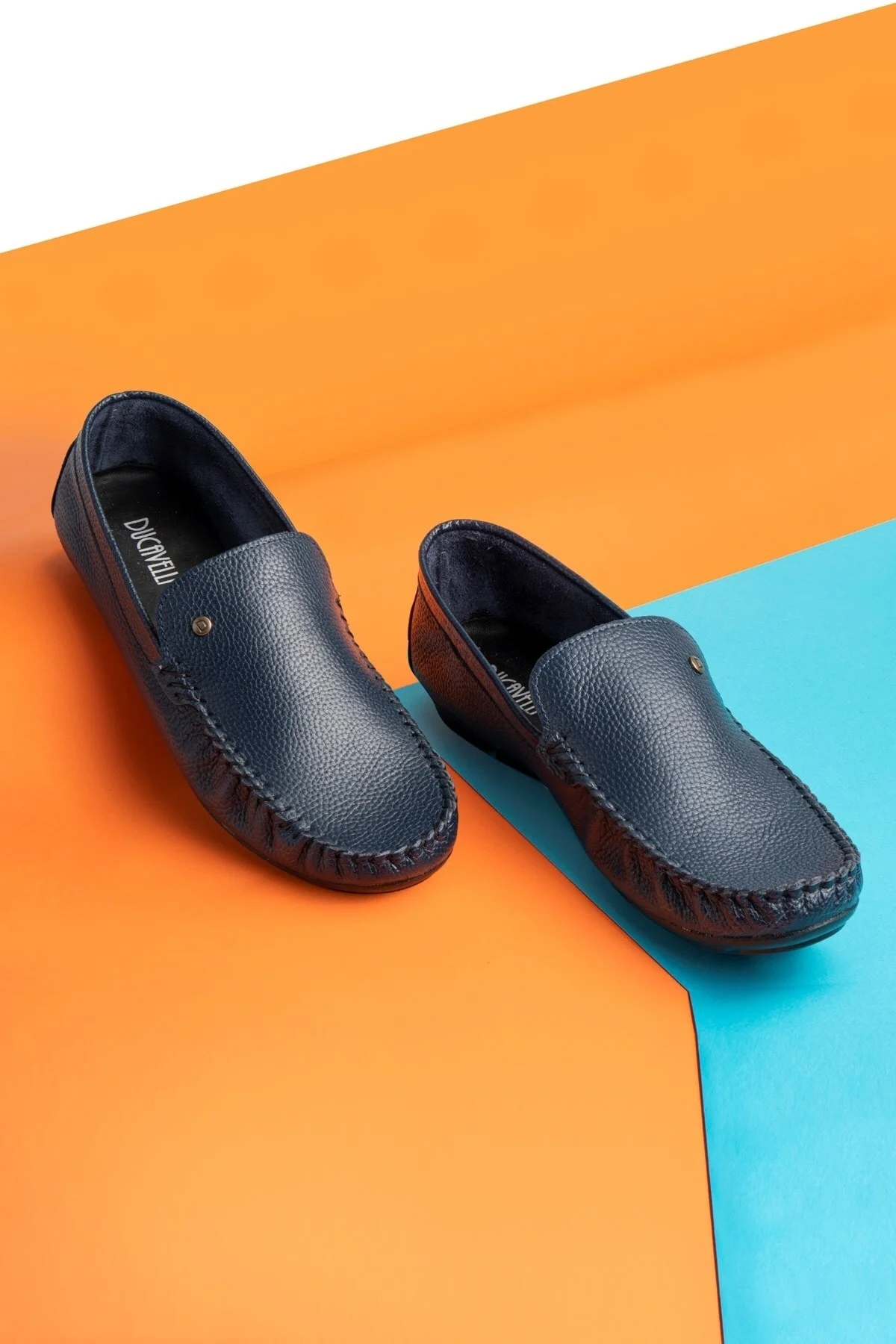 Attic Hakiki Deri Erkek Günlük Ayakkabı , Rok Loafer Ayakkabı Lacivert - Ducavelli Görsel 4