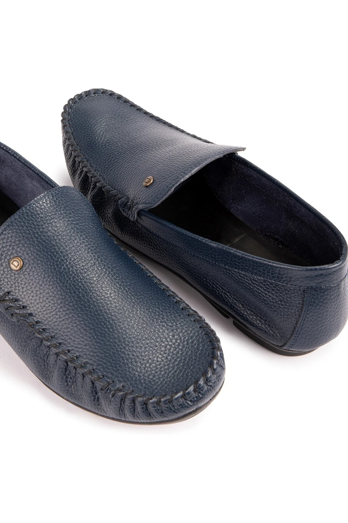 Attic Hakiki Deri Erkek Günlük Ayakkabı , Rok Loafer Ayakkabı Lacivert - Ducavelli Görsel 3