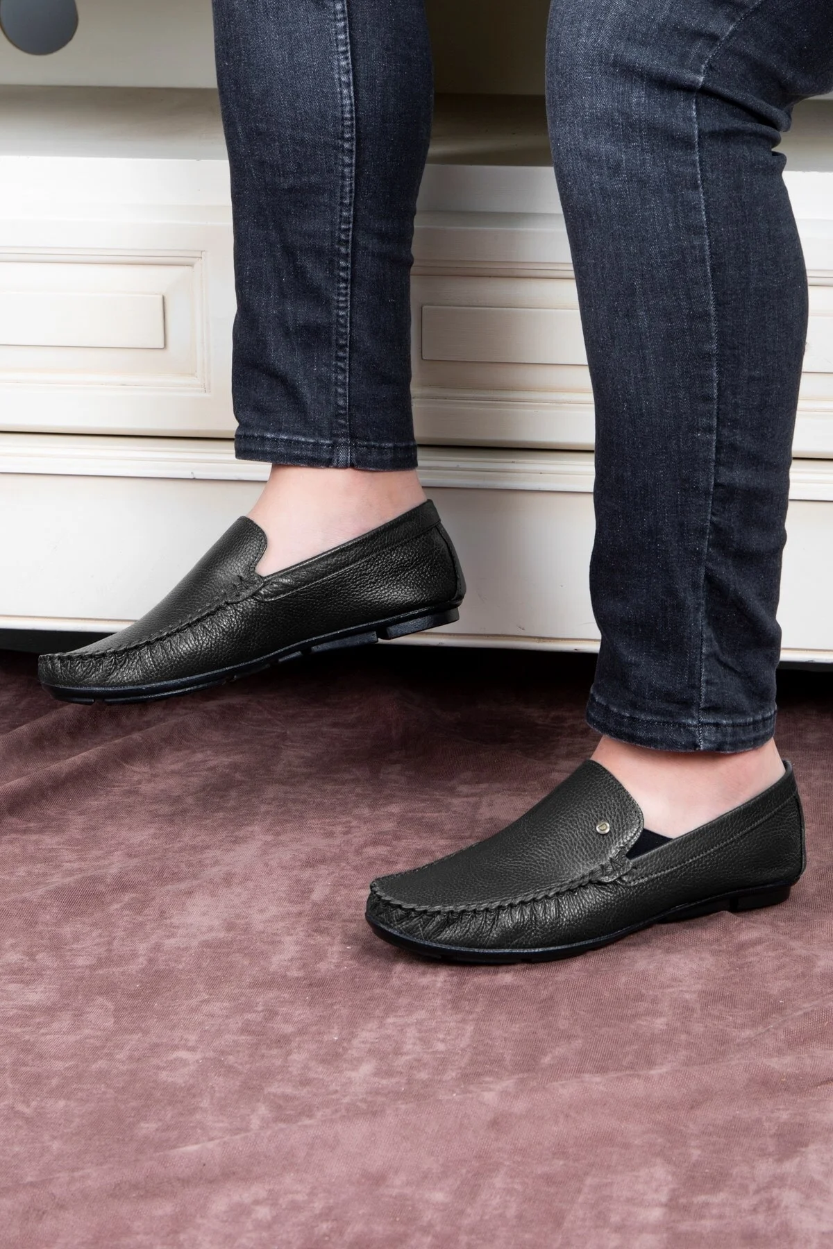 Attic Hakiki Deri Erkek Günlük Ayakkabı , Rok Loafer Ayakkabı Siyah - Ducavelli Görsel 5