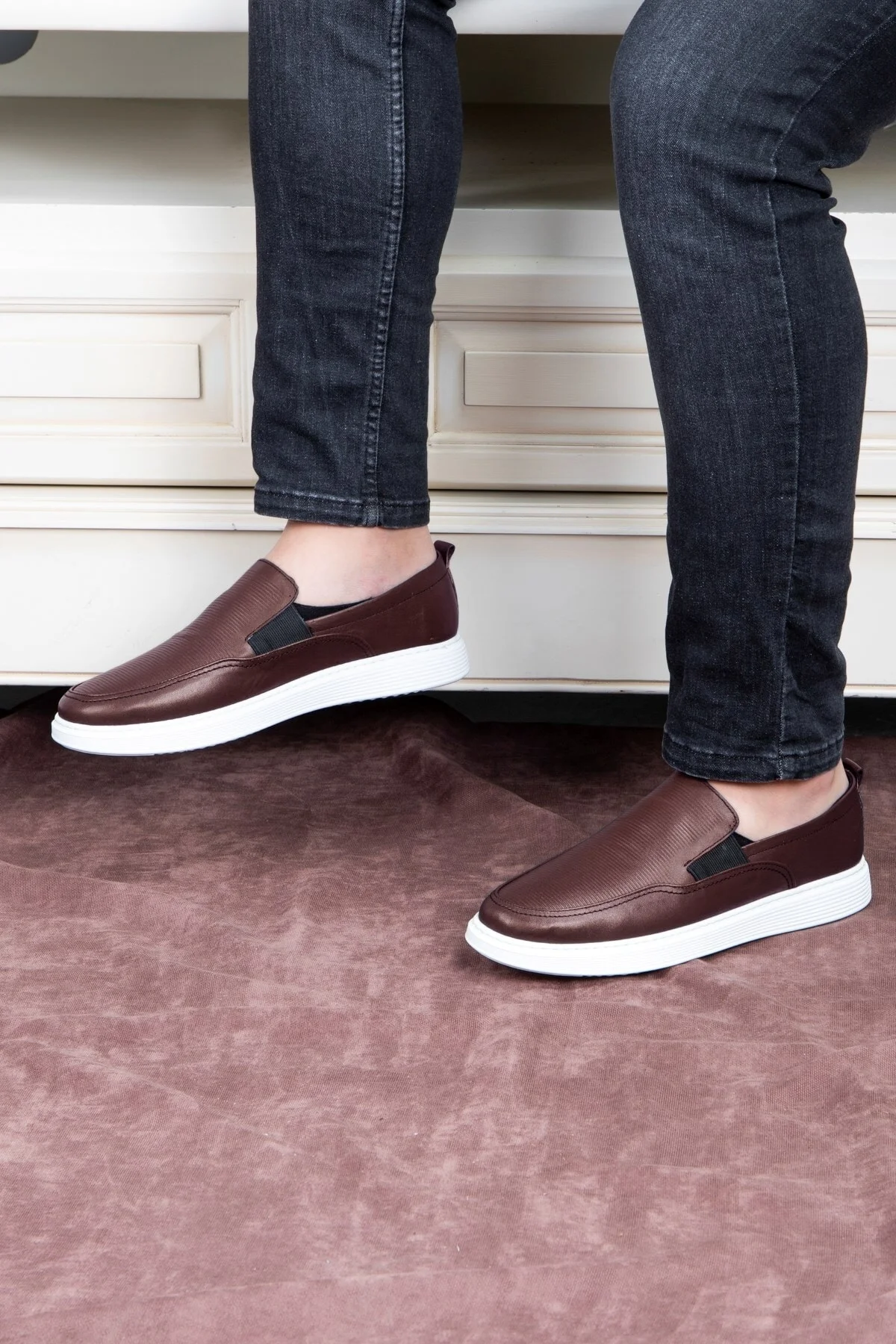Seon Hakiki Deri Erkek Günlük Ayakkabı, Loafer Ayakkabı, Yazlık Ayakkabı, Hafif Ayakkabı Kahve - Ducavelli Görsel 6