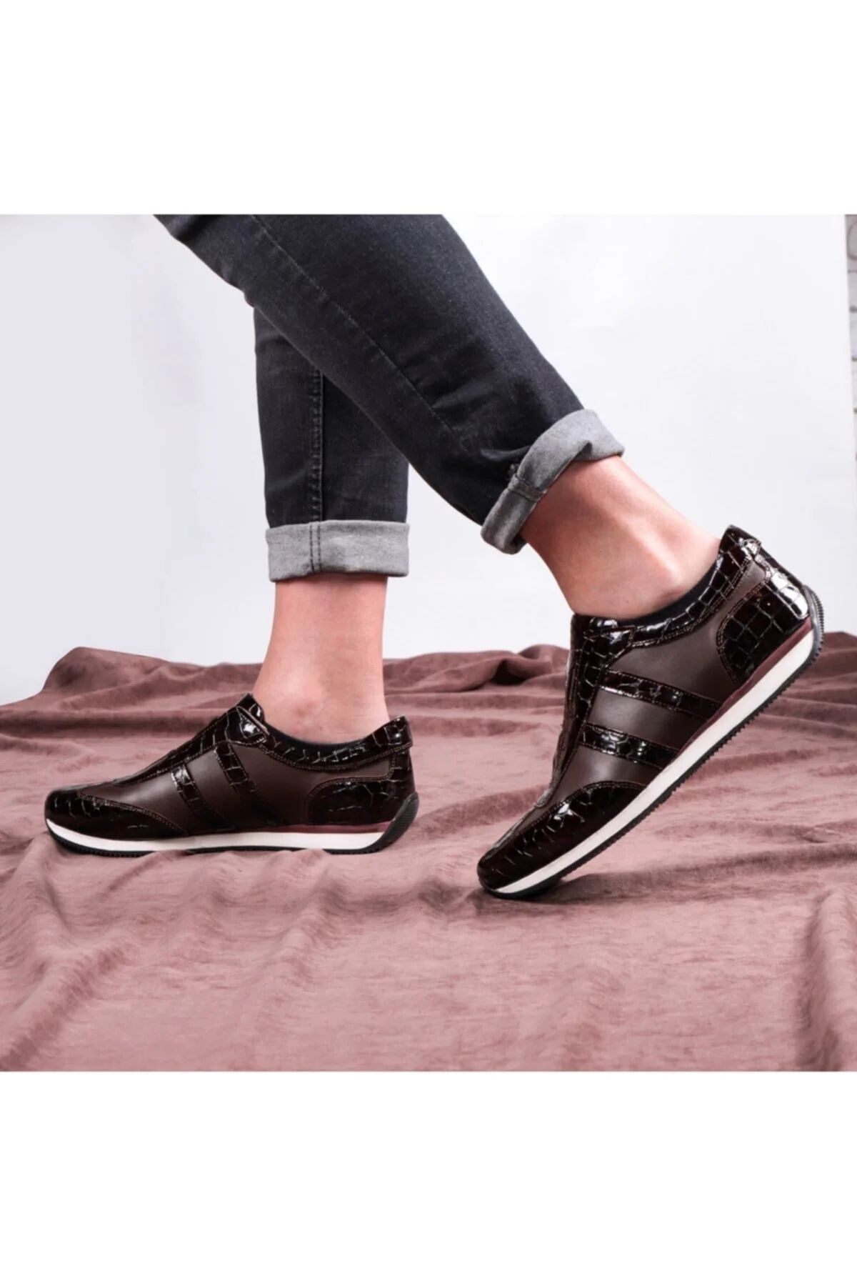 Swanky Hakiki Deri Erkek Günlük Ayakkabı Kahverengi - Ducavelli Görsel 6