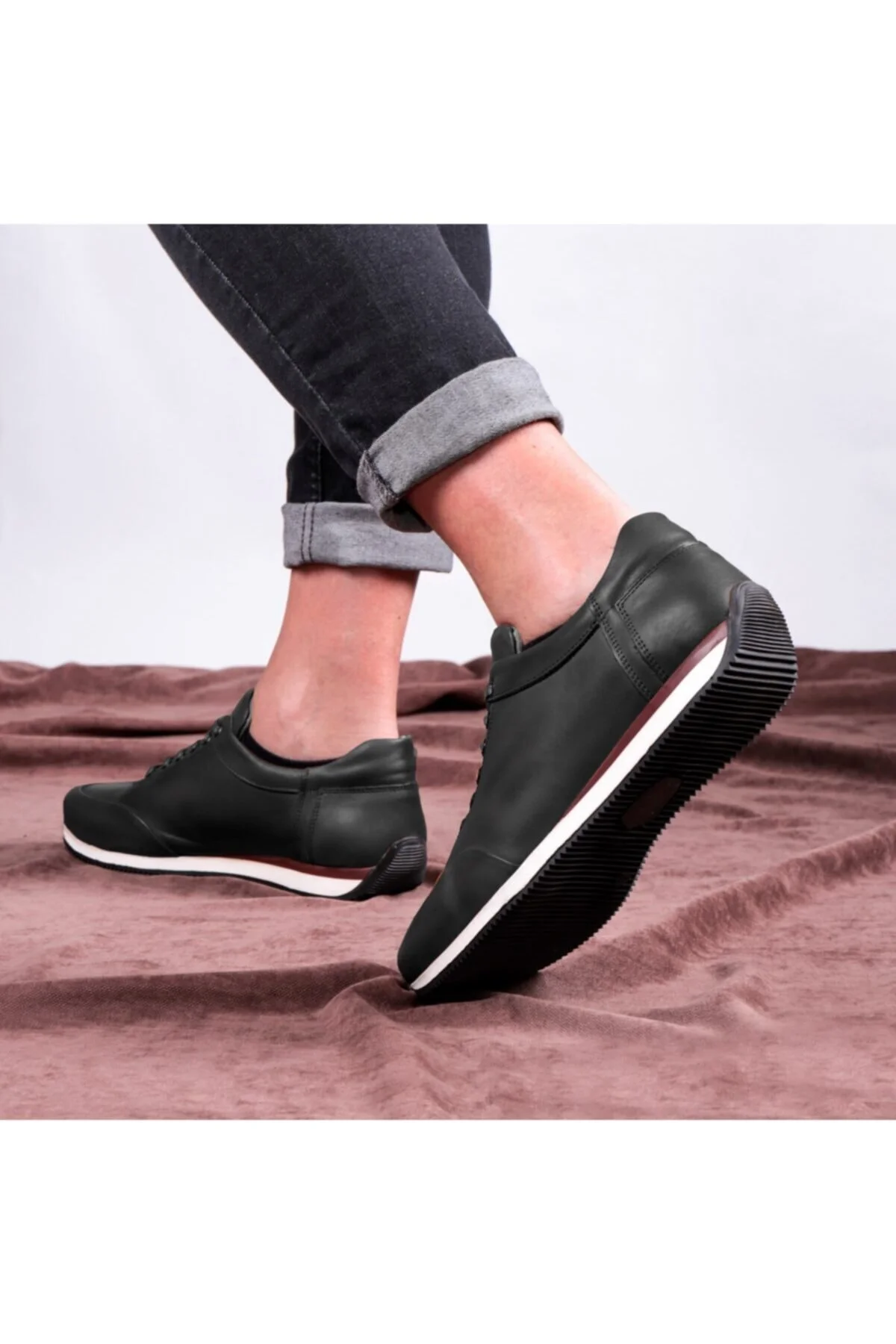 Comfy Hakiki Deri Erkek Günlük Ayakkabı, Casual Ayakkabı, %100 Deri Ayakkabı, 4 Mevsim - Ducavelli Görsel 5
