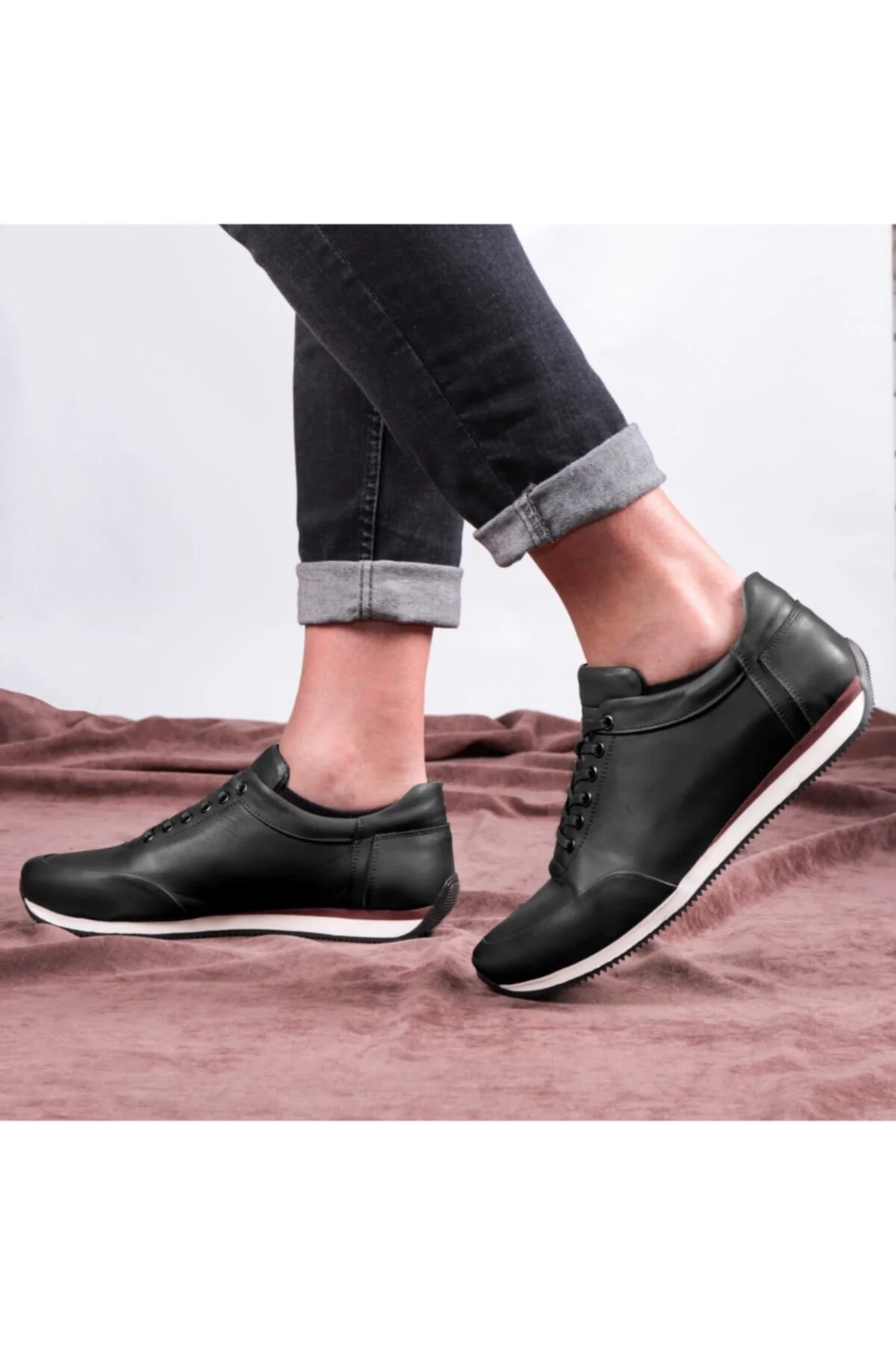 Comfy Hakiki Deri Erkek Günlük Ayakkabı, Casual Ayakkabı, %100 Deri Ayakkabı, 4 Mevsim - Ducavelli Görsel 6