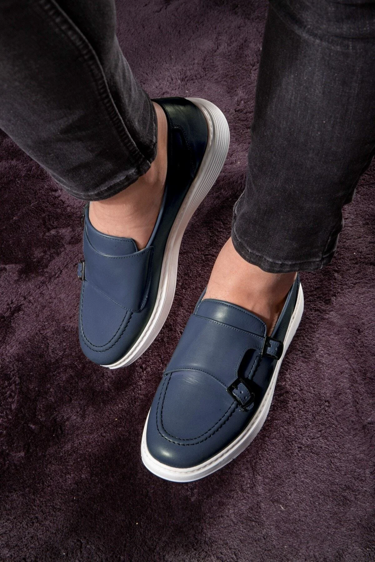 Strap Hakiki Deri Erkek Günlük Ayakkabı, Loafer Ayakkabı, Günlük Ayakkabı, Hafif Ayakkabı