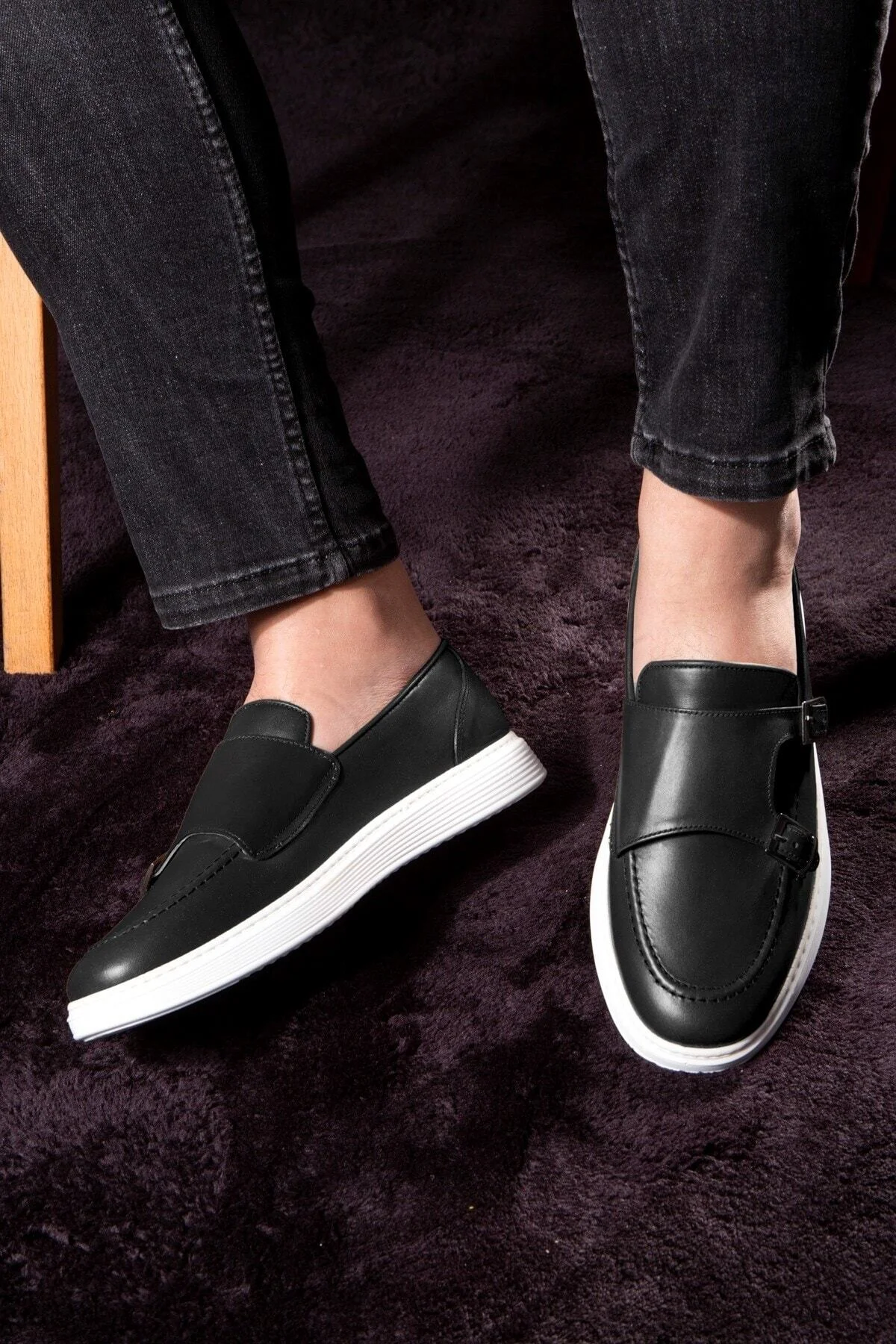 Strap Hakiki Deri Erkek Günlük Ayakkabı, Loafer Ayakkabı, Günlük Ayakkabı, Hafif Ayakkabı - Ducavelli Görsel 7