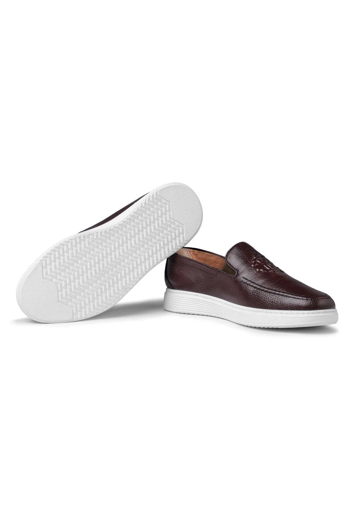 Stamped Hakiki Deri Erkek Günlük Ayakkabı, Loafer Ayakkabı, Hafif Ayakkabı, Yazlık Ayakkabı - Ducavelli Görsel 4