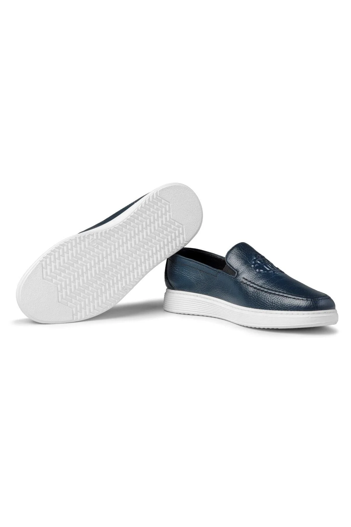 Stamped Hakiki Deri Erkek Günlük Ayakkabı, Loafer Ayakkabı, Hafif Ayakkabı, Yazlık Ayakkabı - Ducavelli Görsel 4