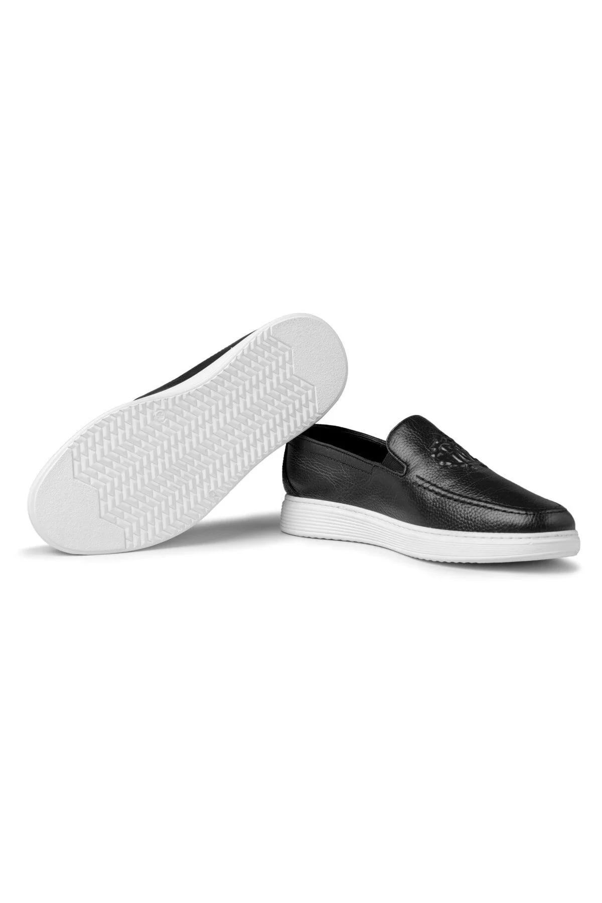 Stamped Hakiki Deri Erkek Günlük Ayakkabı, Loafer Ayakkabı, Hafif Ayakkabı, Yazlık Ayakkabı - Ducavelli Görsel 4