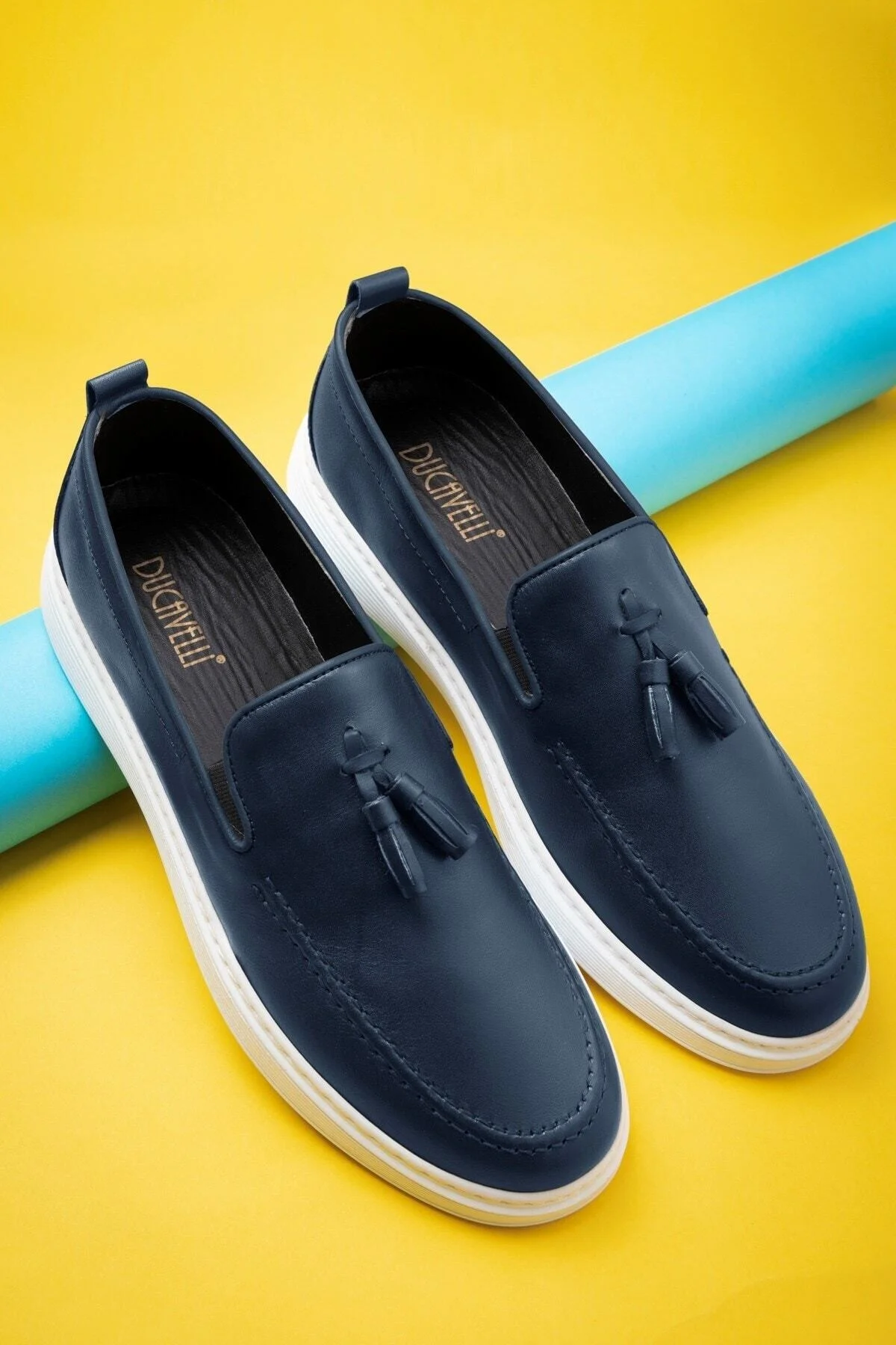 Fringe Hakiki Deri Erkek Günlük Ayakkabı, Loafer Ayakkabı, Hafif Ayakkabı, Yazlık Ayakkabı - Ducavelli Görsel 6