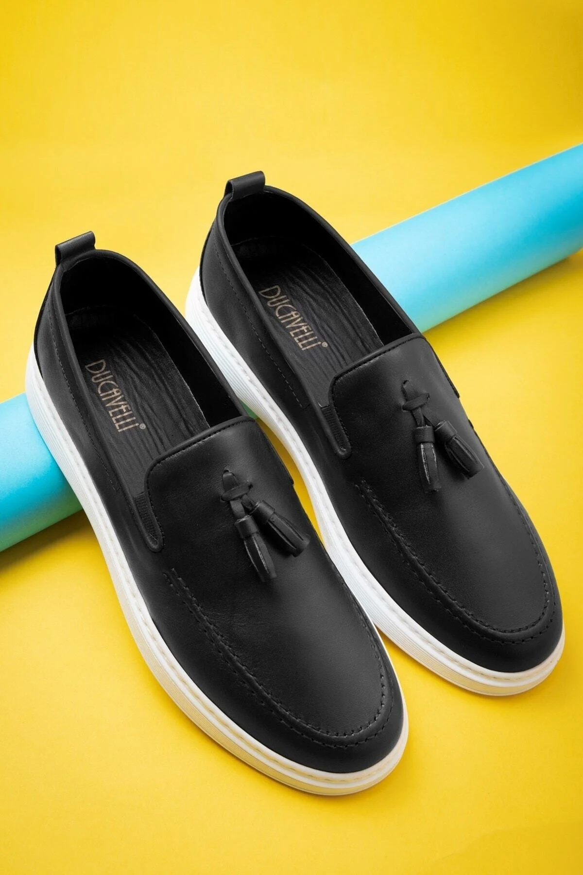 Fringe Hakiki Deri Erkek Günlük Ayakkabı, Loafer Ayakkabı, Hafif Ayakkabı, Yazlık Ayakkabı - Ducavelli Görsel 6