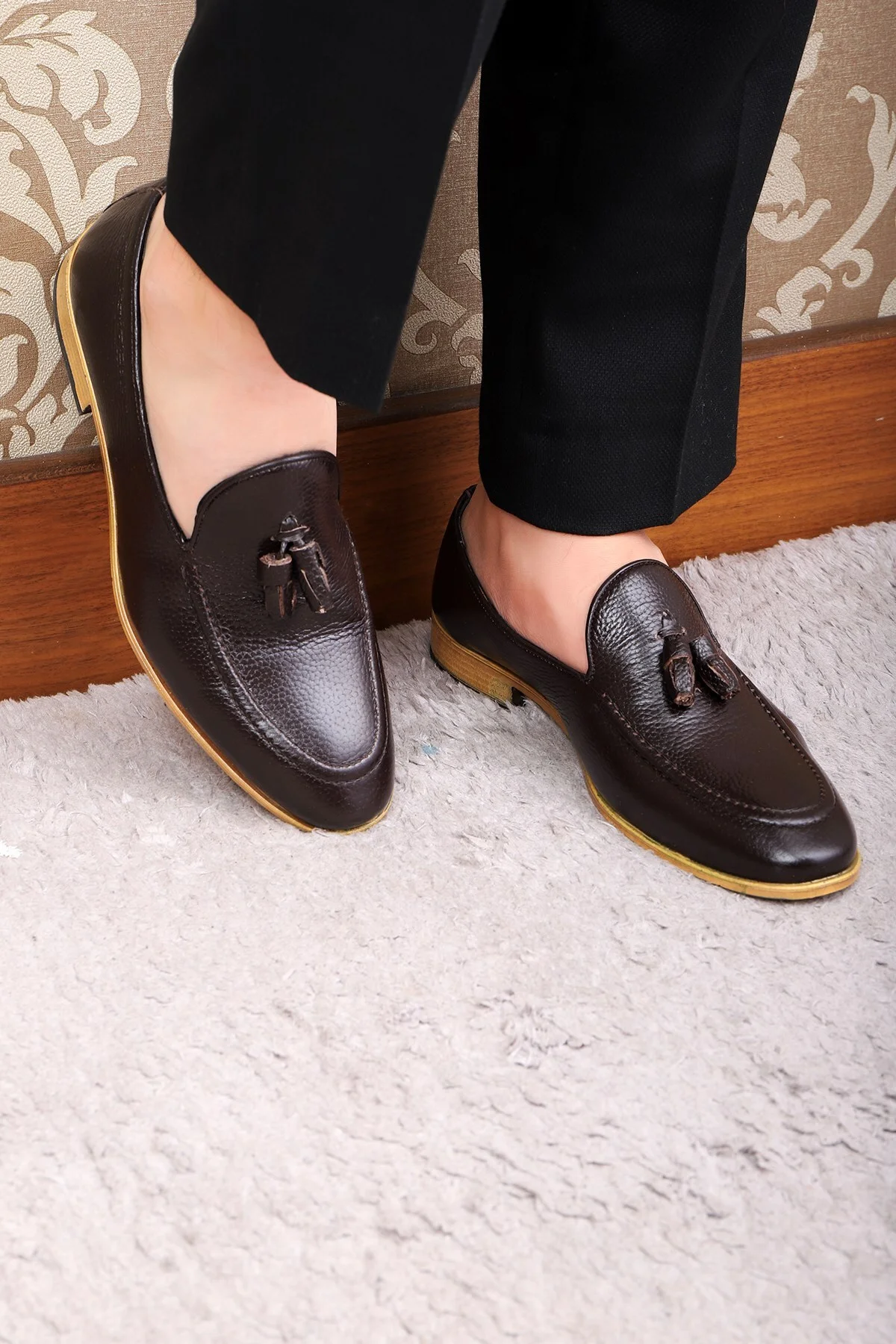 Tusa Hakiki Deri Erkek Klasik Ayakkabı, Loafer Klasik Ayakkabı - Ducavelli Görsel 5