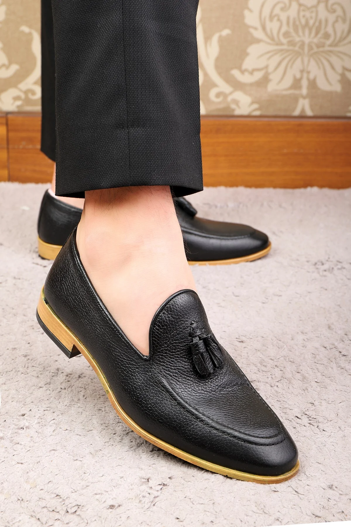 Tusa Hakiki Deri Erkek Klasik Ayakkabı, Loafer Klasik Ayakkabı - Ducavelli Görsel 6