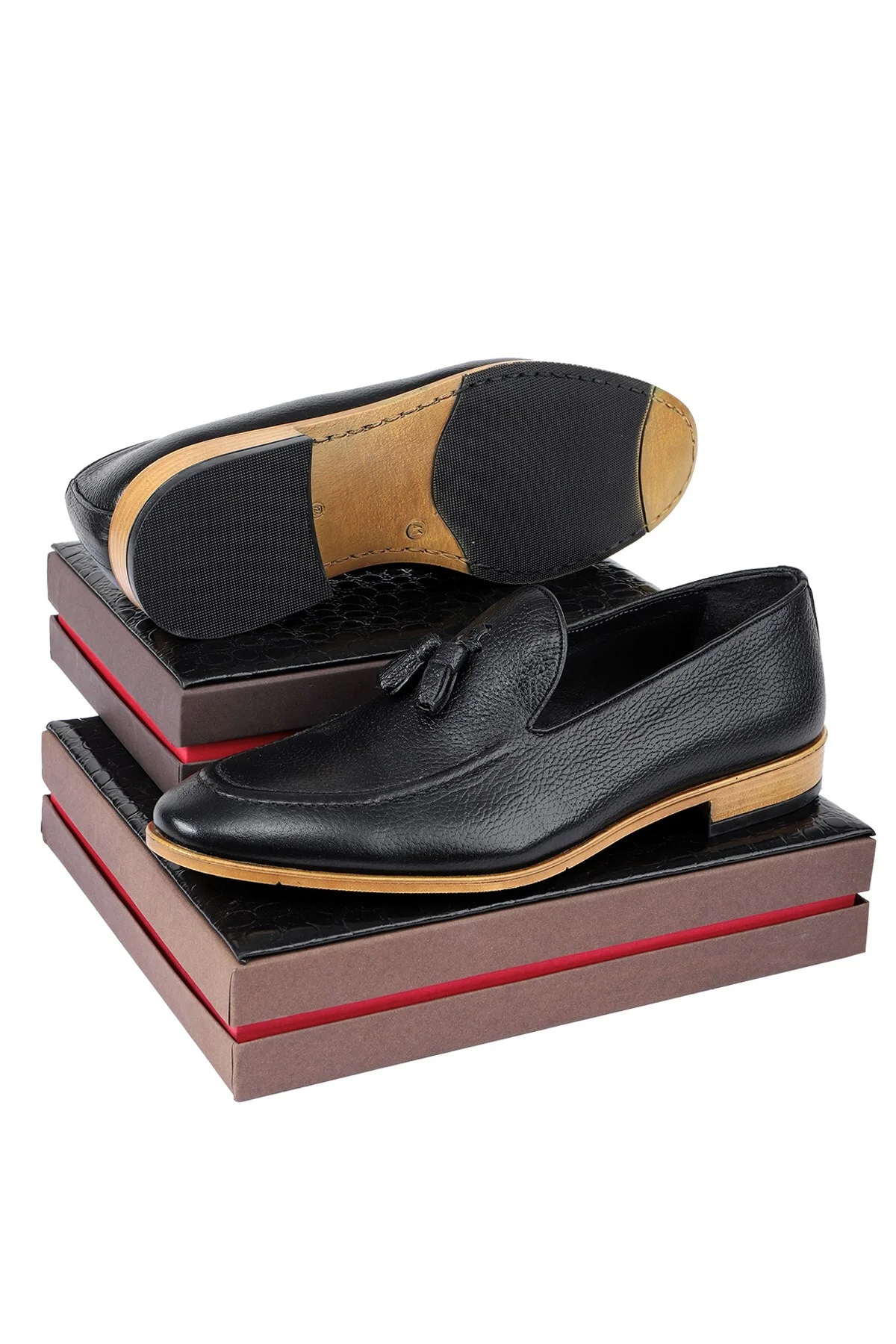 Tusa Hakiki Deri Erkek Klasik Ayakkabı, Loafer Klasik Ayakkabı - Ducavelli Görsel 4
