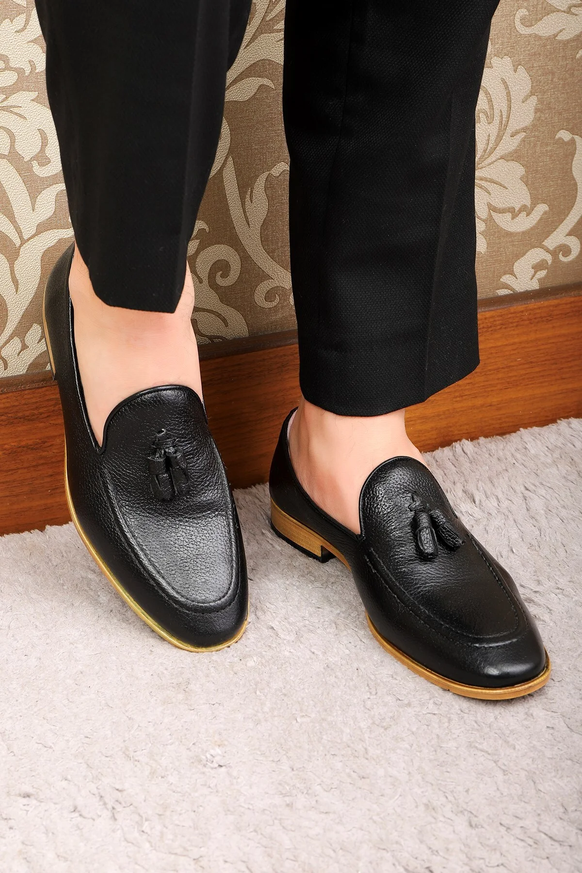 Tusa Hakiki Deri Erkek Klasik Ayakkabı, Loafer Klasik Ayakkabı - Ducavelli Görsel 5