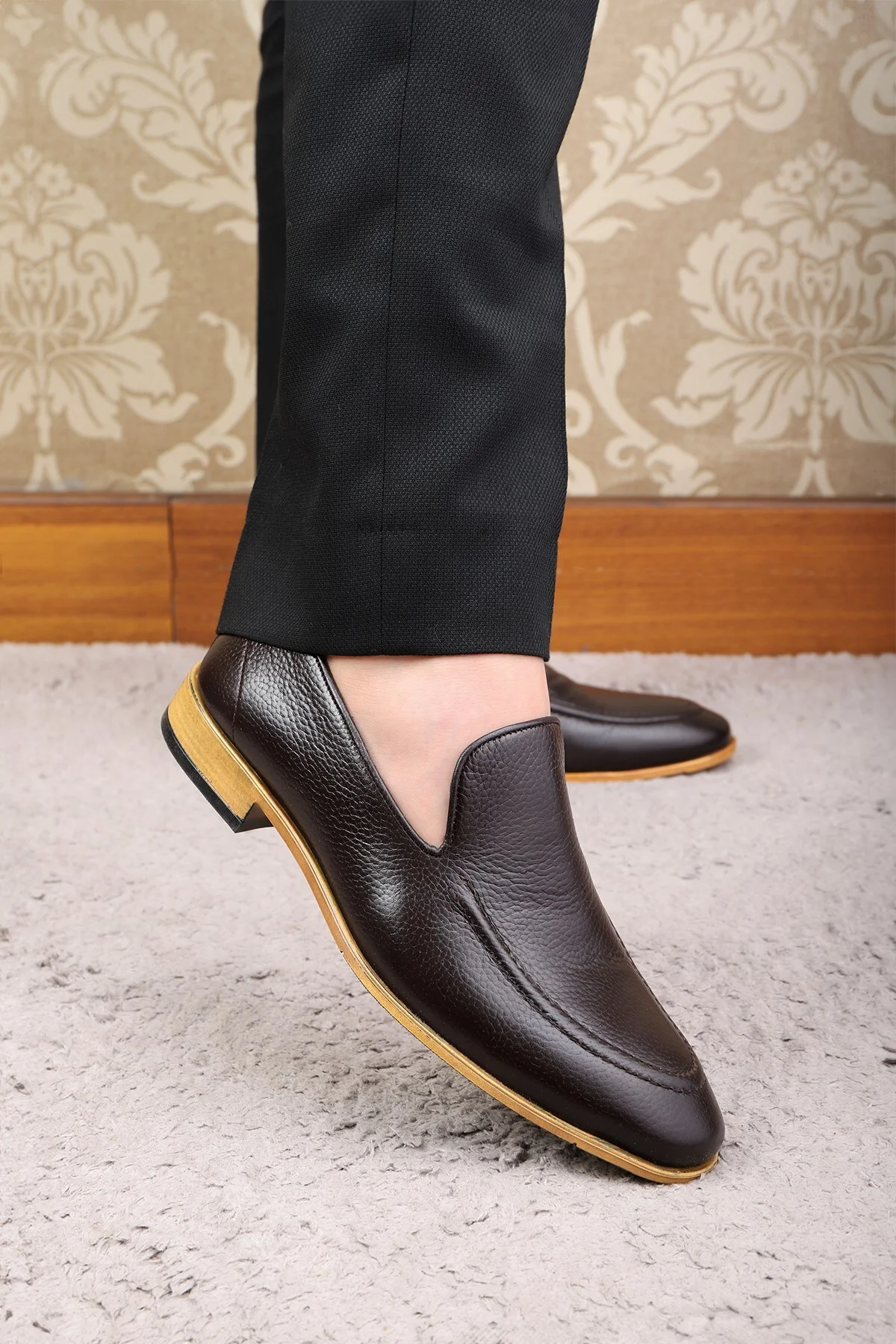 Flavia Hakiki Deri Erkek Klasik Ayakkabı, Loafer Klasik Ayakkabı - Ducavelli Görsel 6