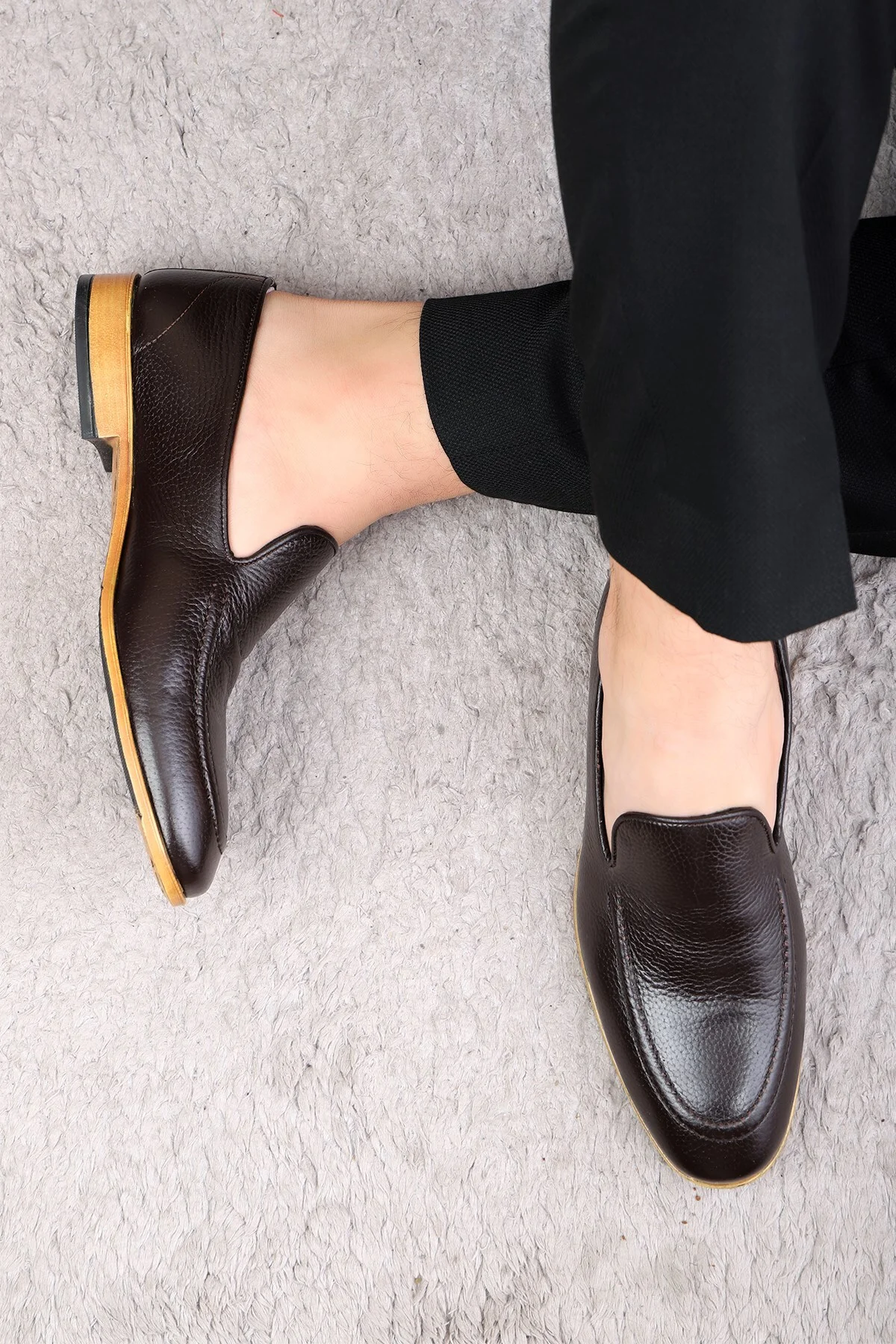Flavia Hakiki Deri Erkek Klasik Ayakkabı, Loafer Klasik Ayakkabı - Ducavelli Görsel 7