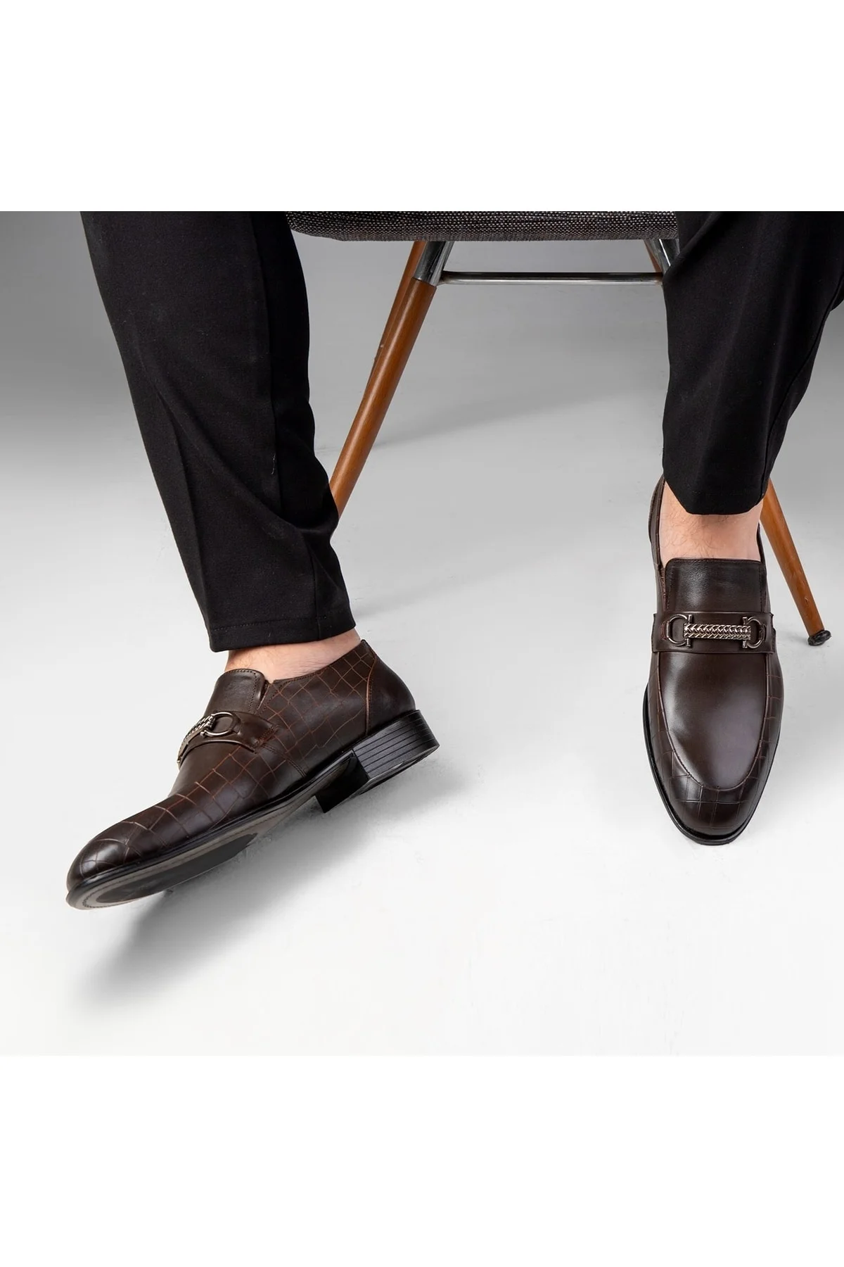 Lunta Hakiki Deri Erkek Klasik Ayakkabı, Loafer Klasik Ayakkabı, Makosen Ayakkabı - Ducavelli Görsel 4