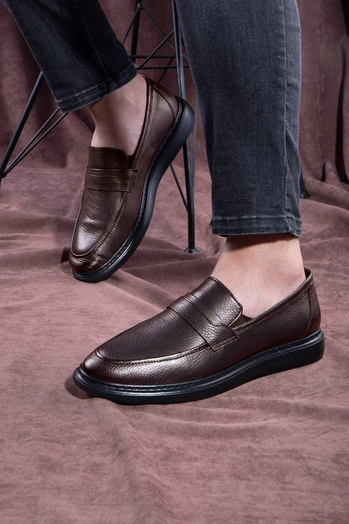 Frio Hakiki Deri Erkek Günlük Klasik Ayakkabı, Loafer Klasik Ayakkabı - Ducavelli Görsel 6