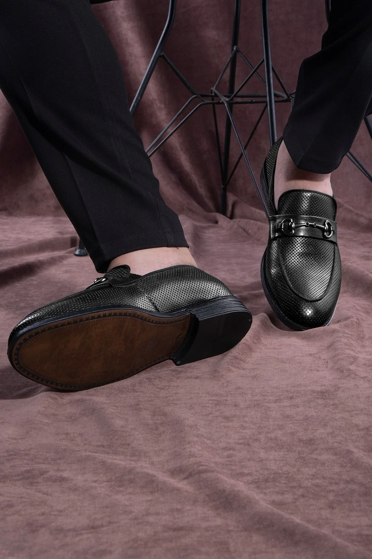 Ancora Hakiki Deri Erkek Klasik Ayakkabı, Loafer Klasik Ayakkabı, Makosen Ayakkabı - Ducavelli Görsel 7