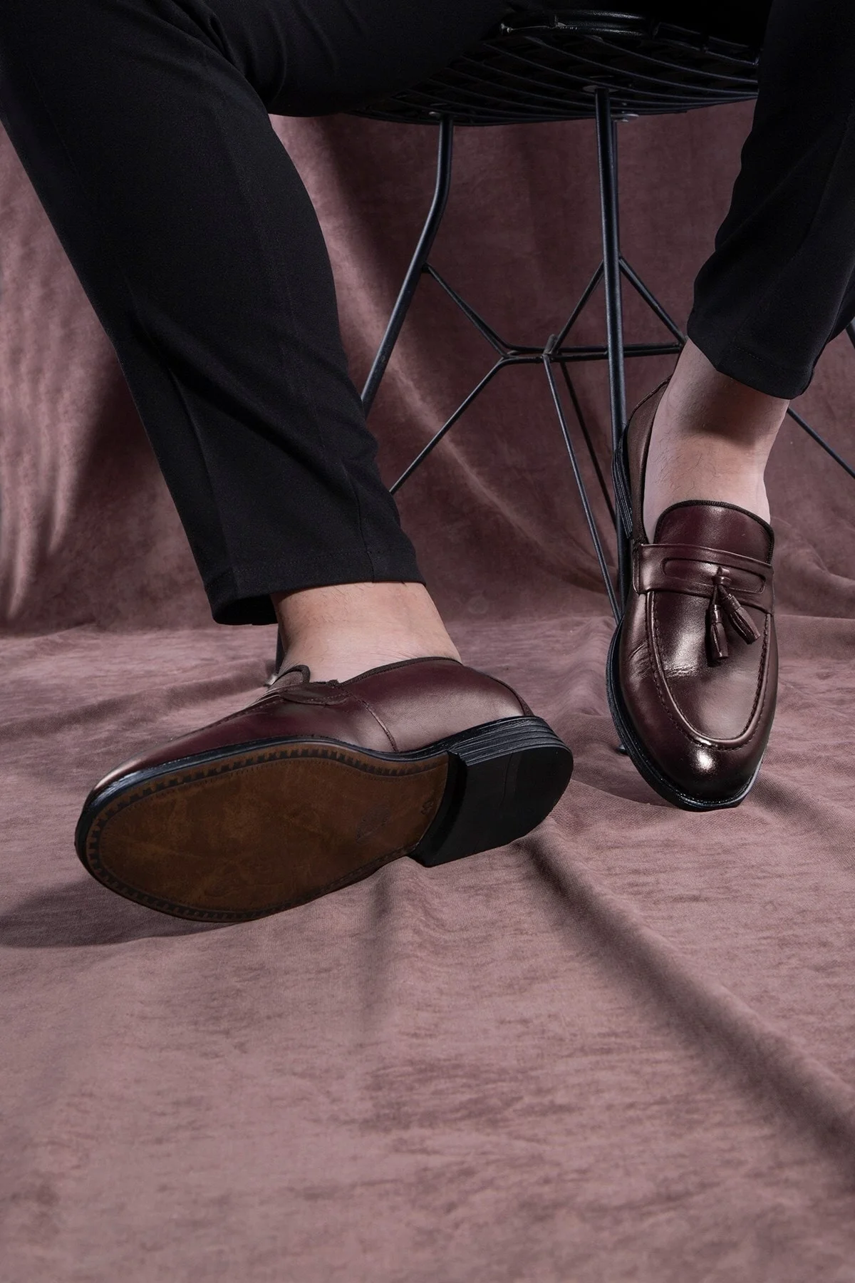 Quaste Hakiki Deri Erkek Klasik Ayakkabı, Loafer Klasik Ayakkabı, Makosen Ayakkabı - Ducavelli Görsel 7