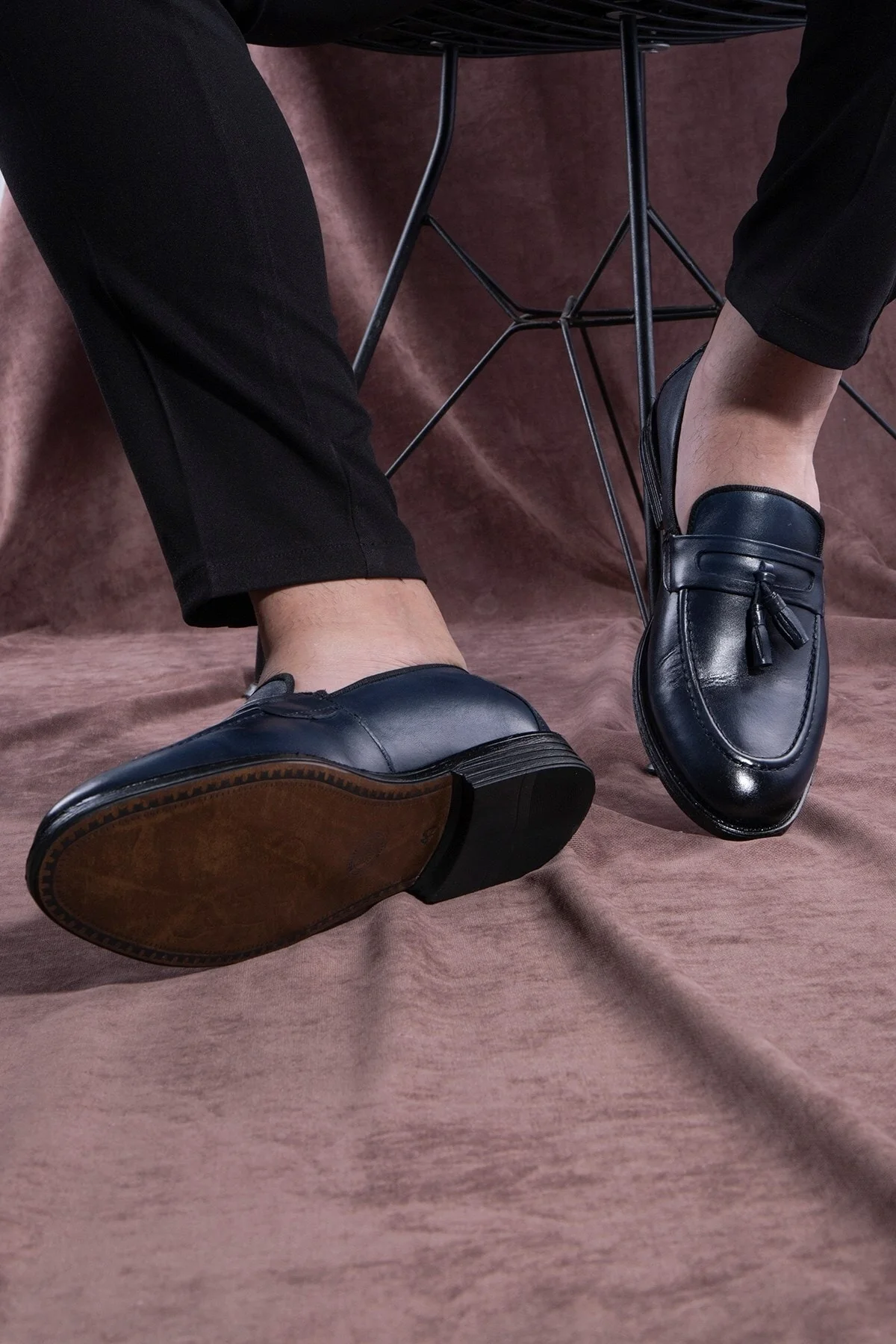 Quaste Hakiki Deri Erkek Klasik Ayakkabı, Loafer Klasik Ayakkabı, Makosen Ayakkabı - Ducavelli Görsel 7
